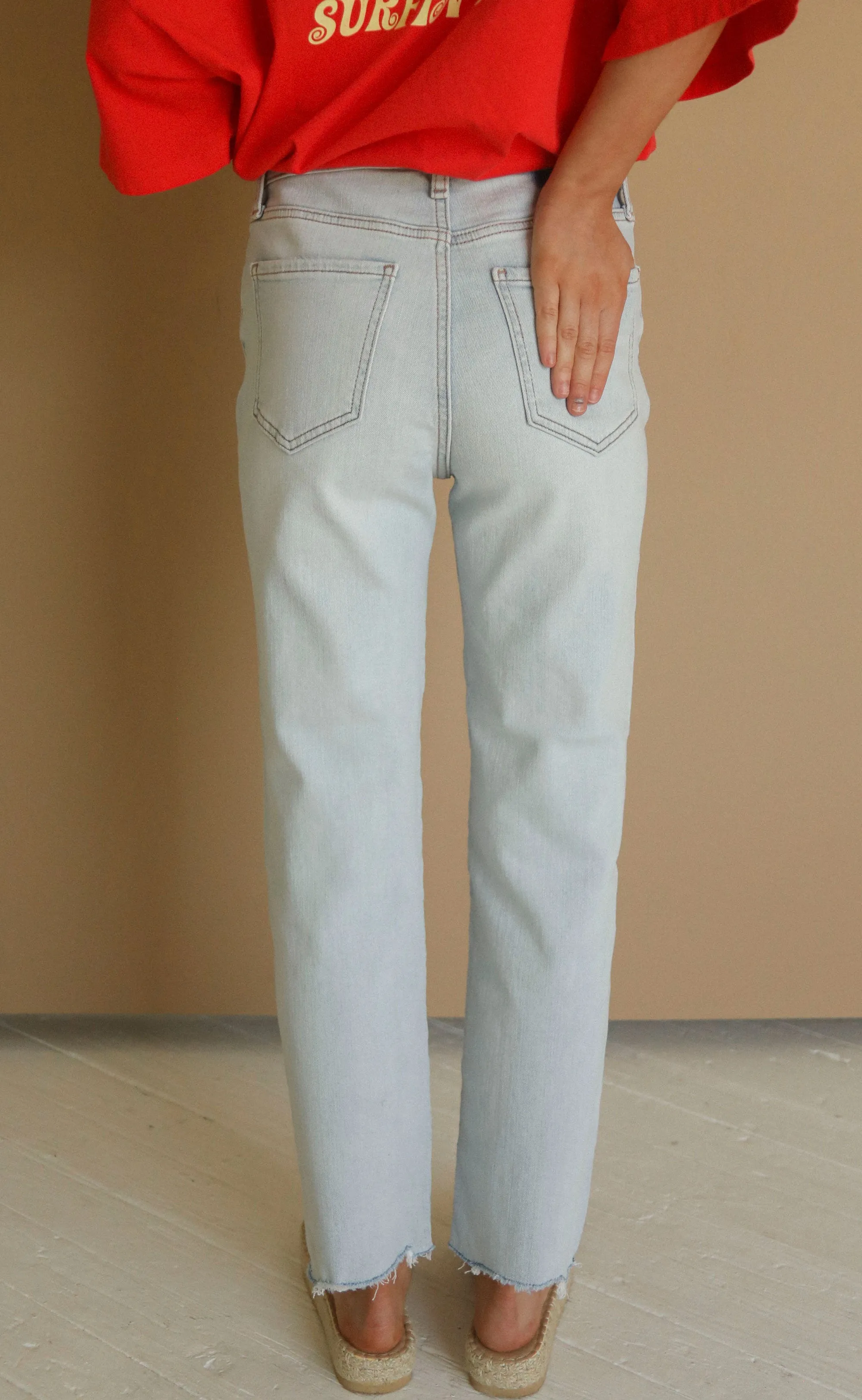 straight up high rise straight jeans - swoon vintage sold by RIFFRAFF product image thumbnail 3