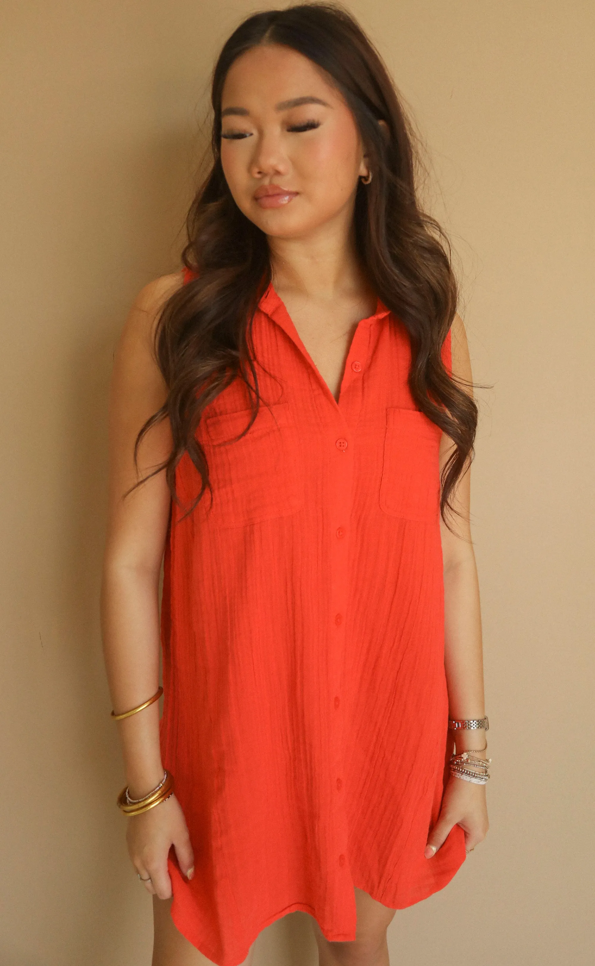 z supply: new light mini dress - cabana red sold by RIFFRAFF product image thumbnail 2