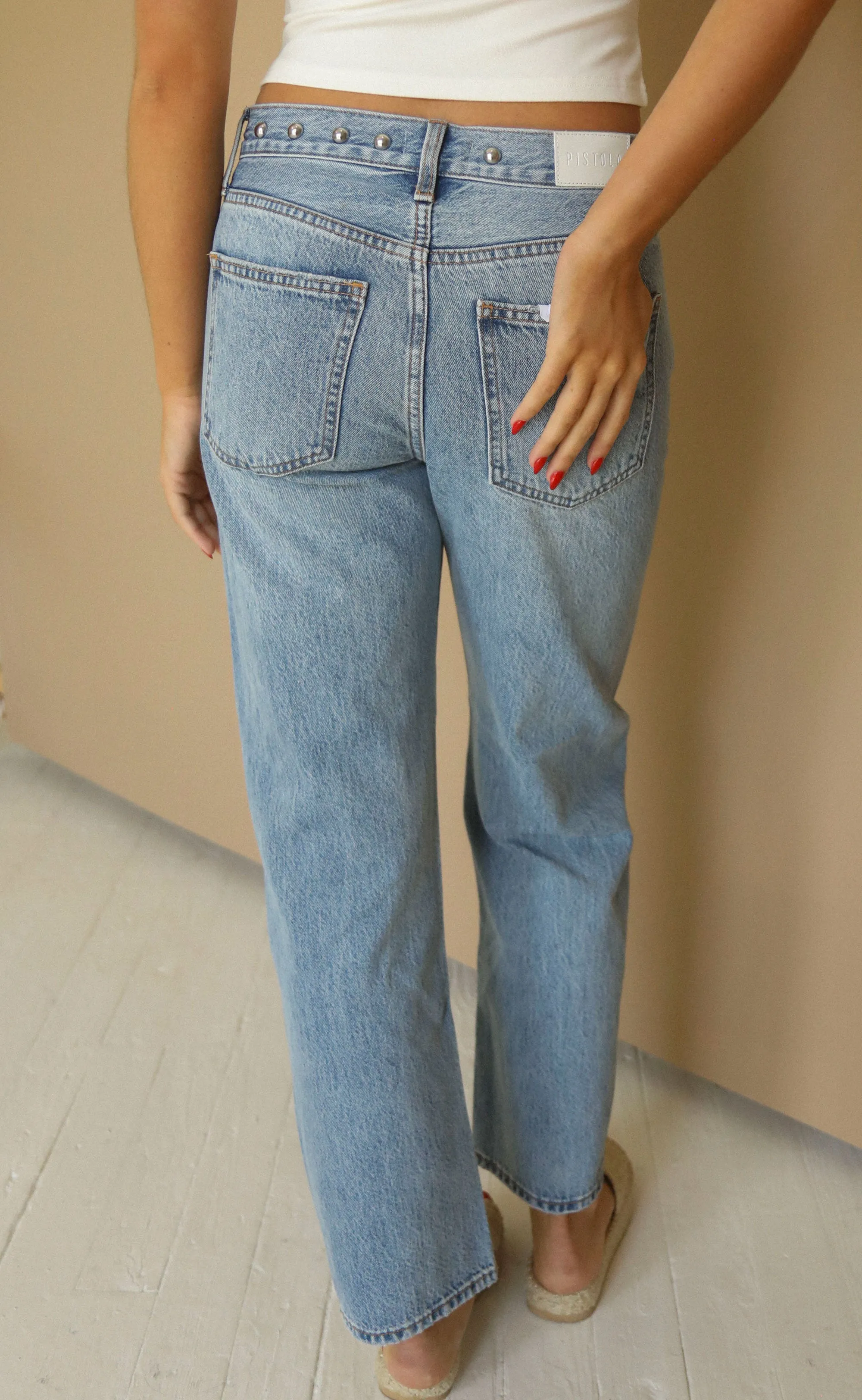 pistola: lexi mid rise bowed straight sold by RIFFRAFF product image thumbnail 3