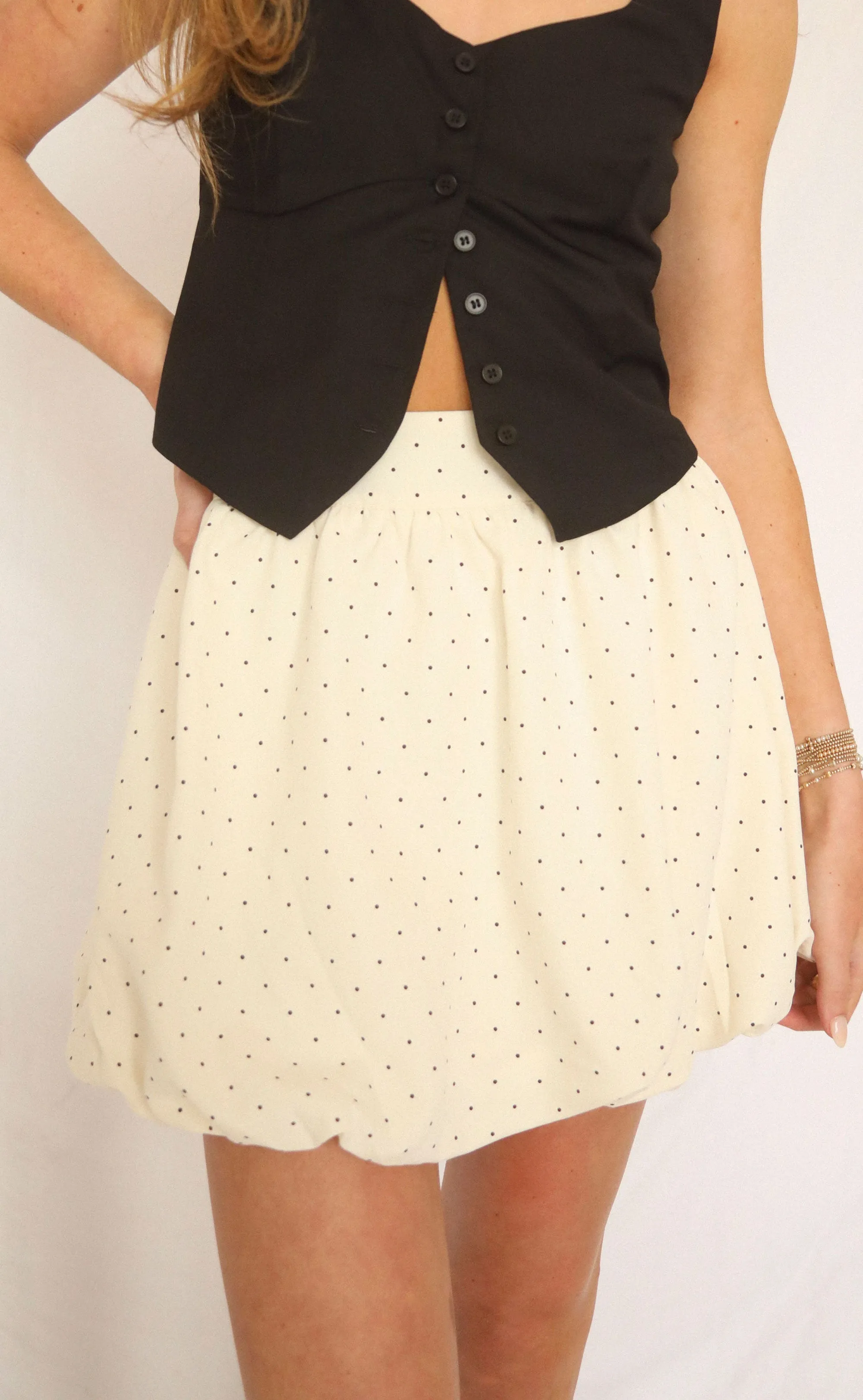 perfectly polka bubble hem skirt sold by RIFFRAFF product image thumbnail 2