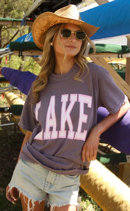 charlie southern: classic lake tee - purple sold by RIFFRAFF