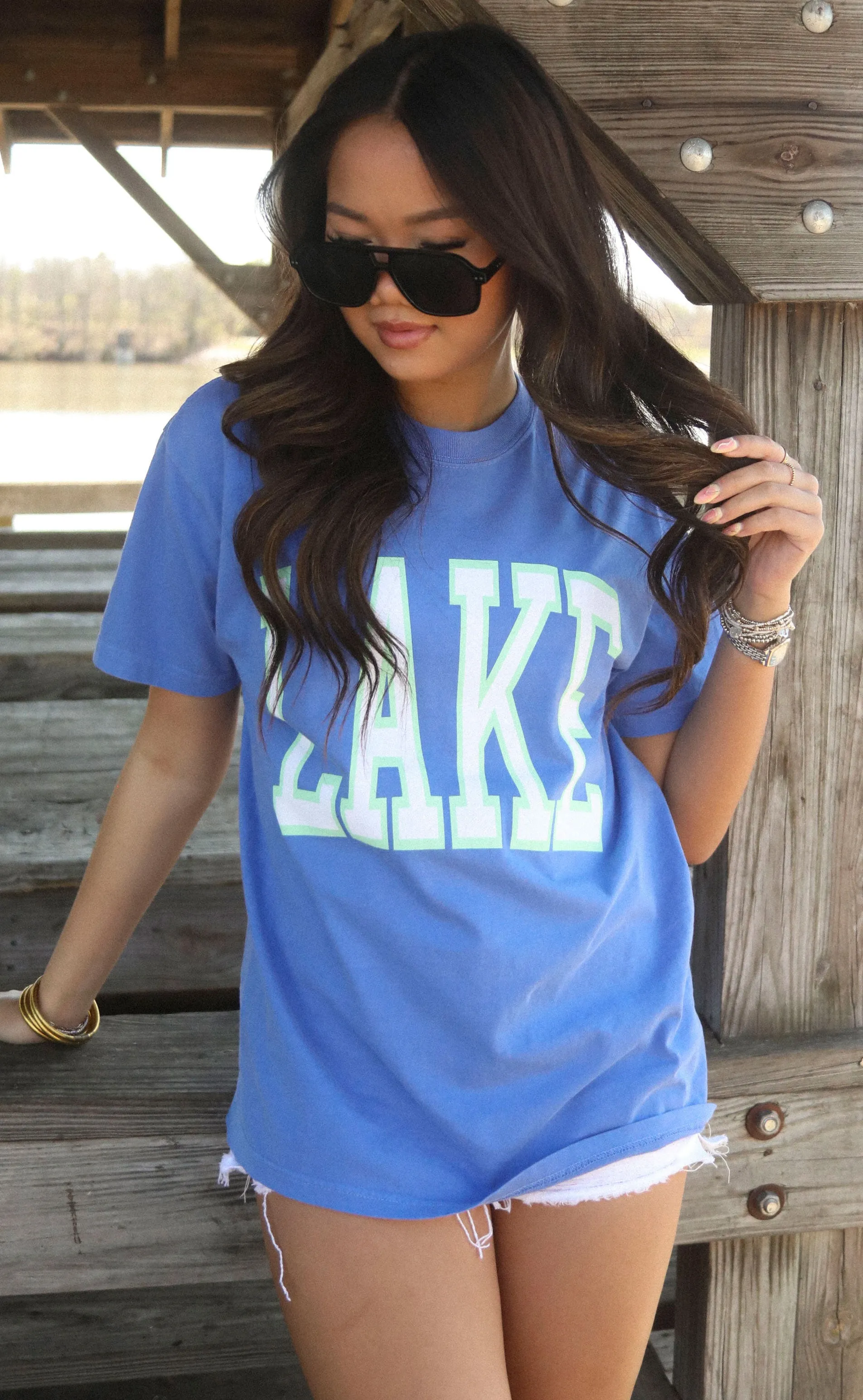 charlie southern: classic lake tee - blue sold by RIFFRAFF product image thumbnail 3