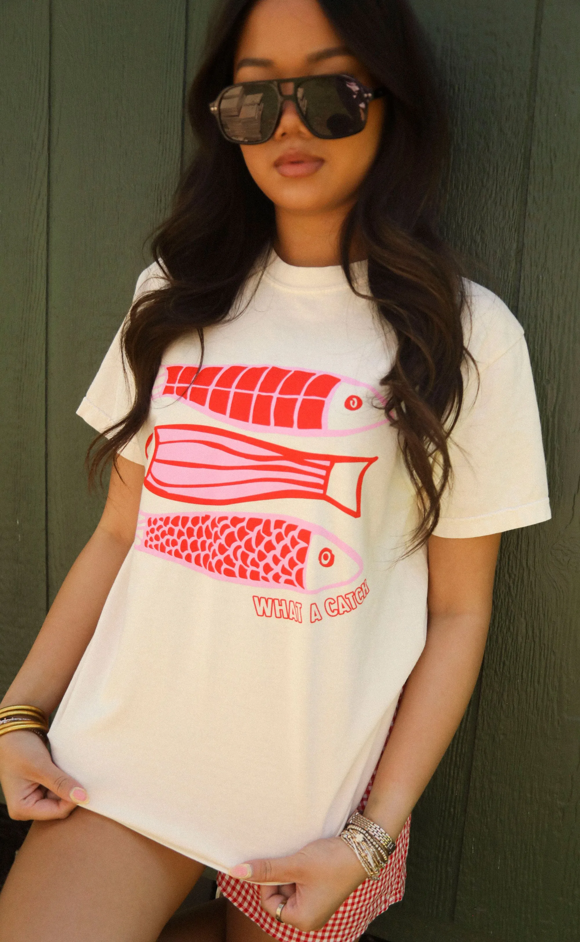 charlie southern: what a catch fish tee sold by RIFFRAFF product image thumbnail 3