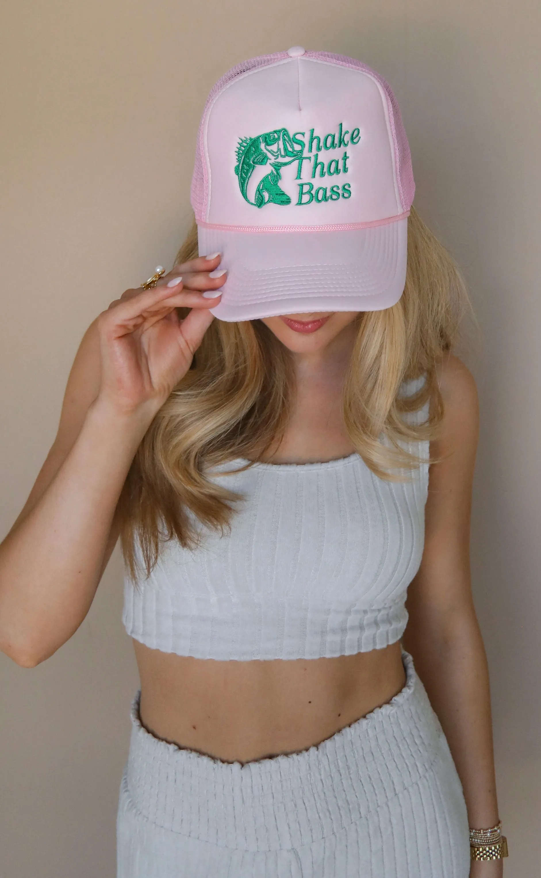 charlie southern: shake that bass trucker - pink sold by RIFFRAFF product image thumbnail 2