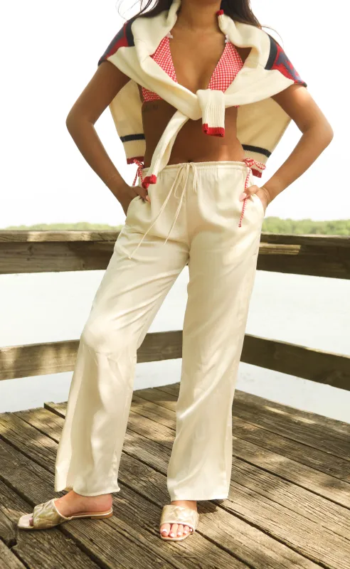 woven wonder pants - cream sold by RIFFRAFF