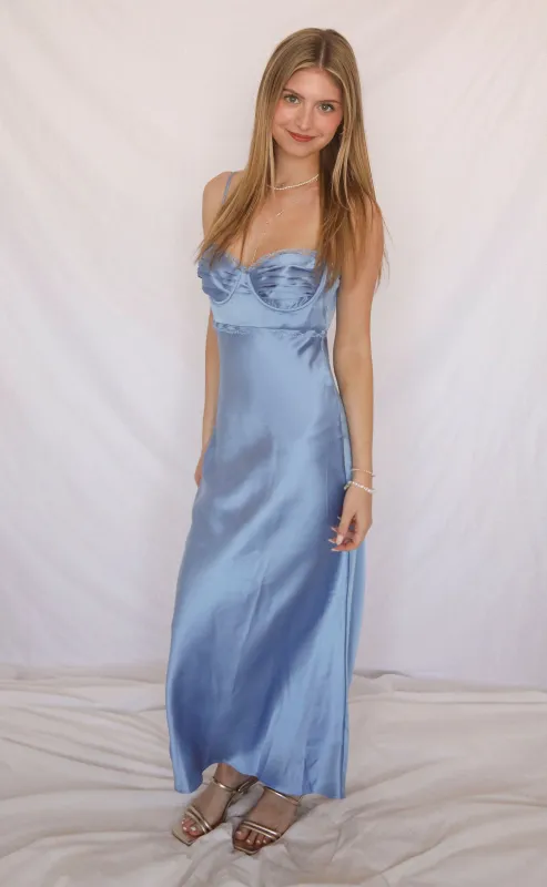 astr: florianne dress - blue sold by RIFFRAFF