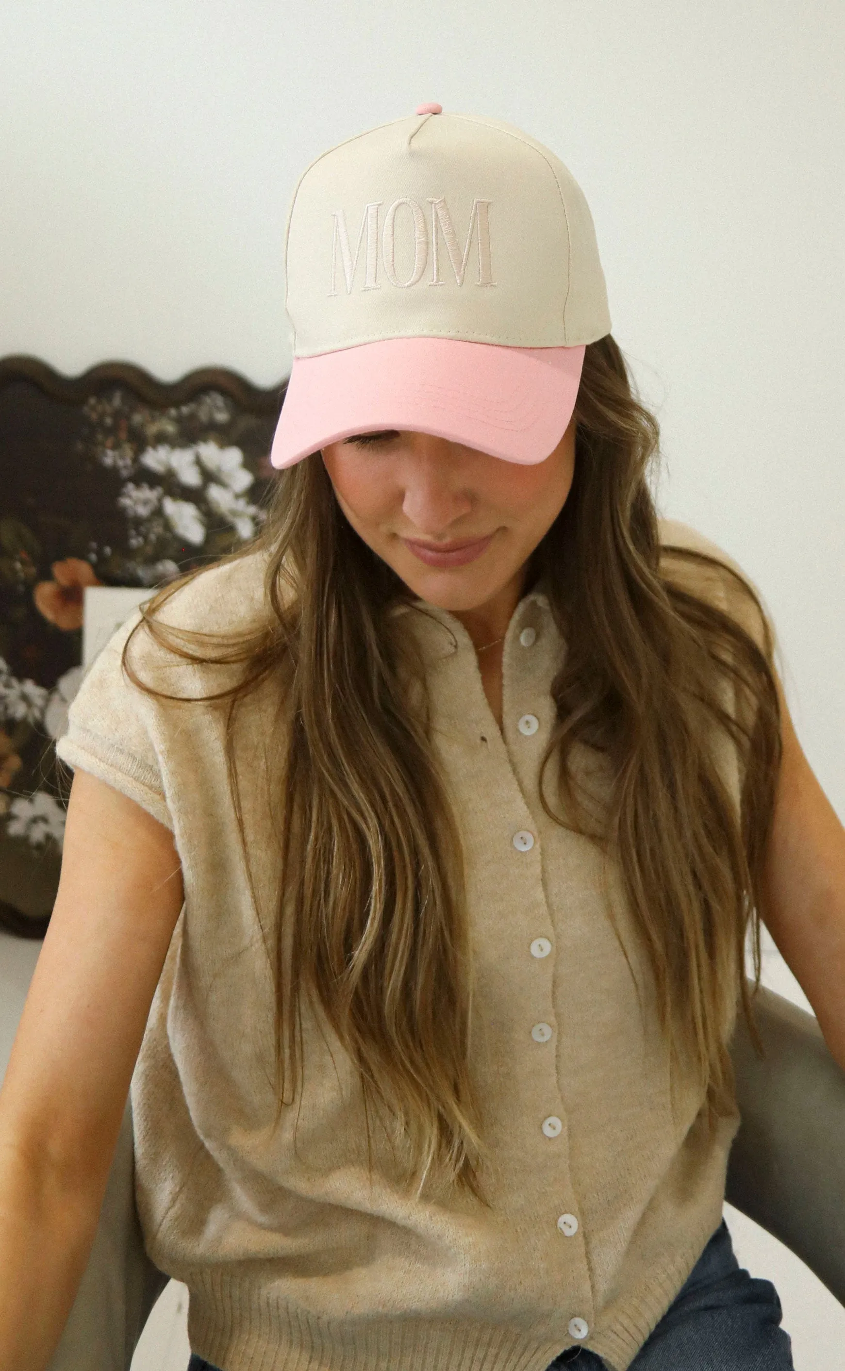 friday + saturday: mom trucker - pink sold by RIFFRAFF