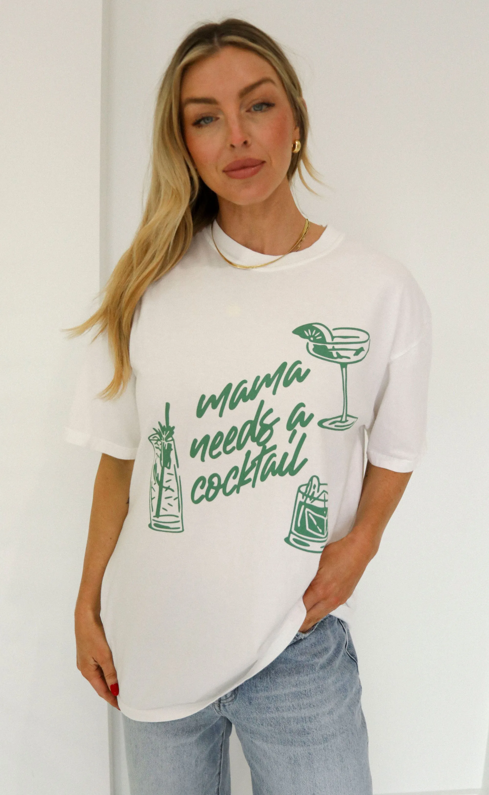 friday + saturday: mama needs a cocktail tee sold by RIFFRAFF product image thumbnail 2