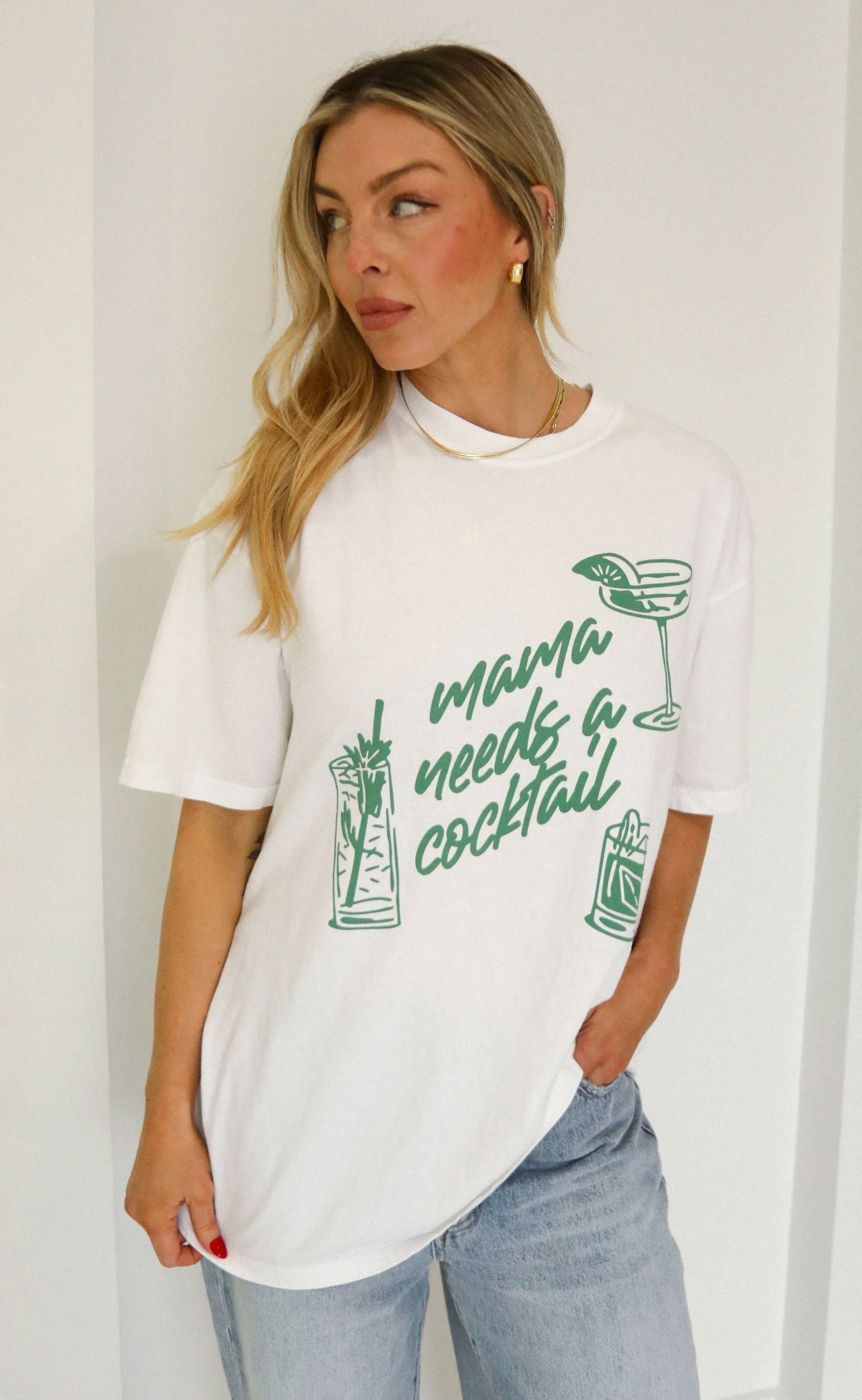 friday + saturday: mama needs a cocktail tee sold by RIFFRAFF product image thumbnail 3