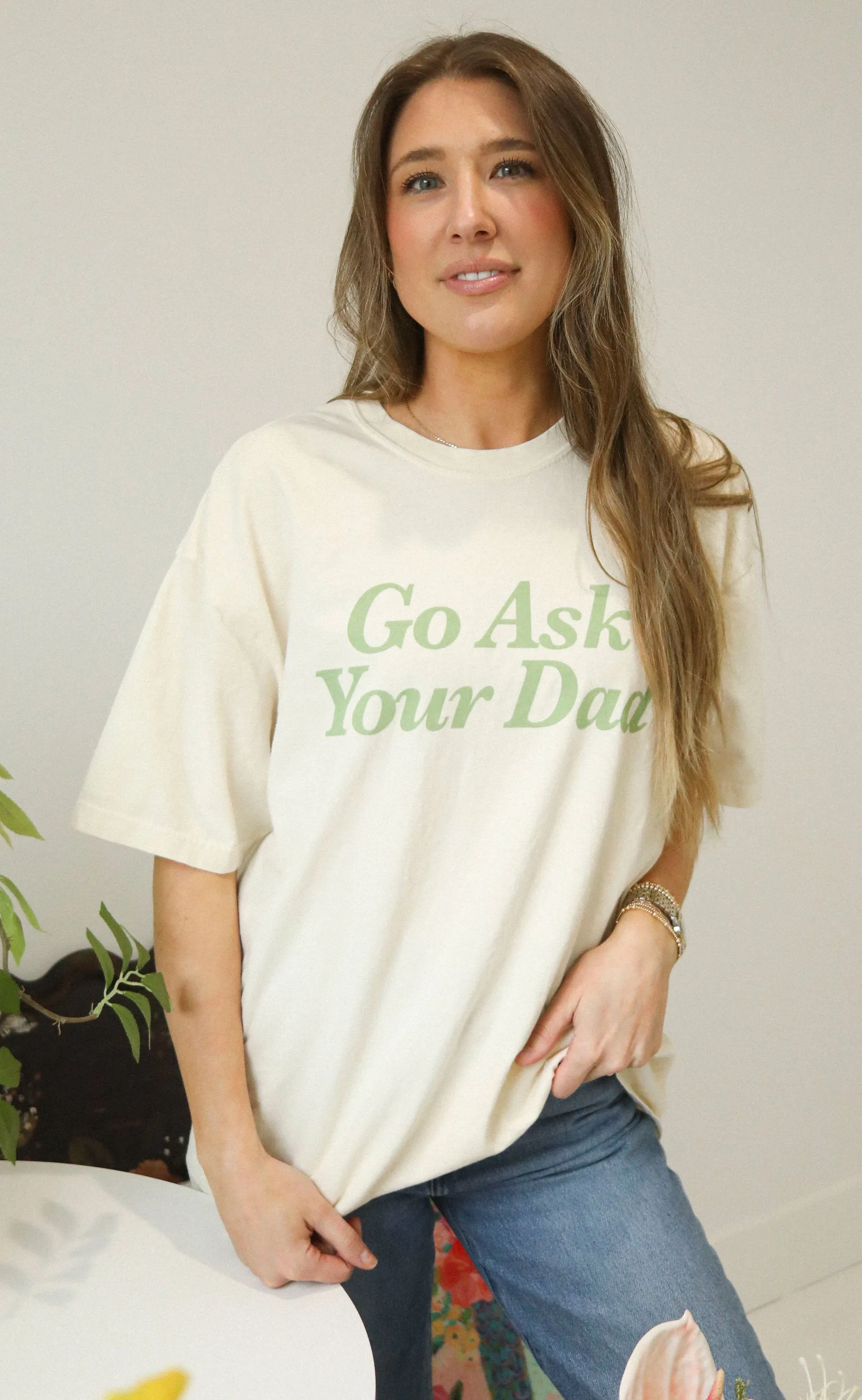 friday + saturday: go ask your dad tee sold by RIFFRAFF product image thumbnail 3