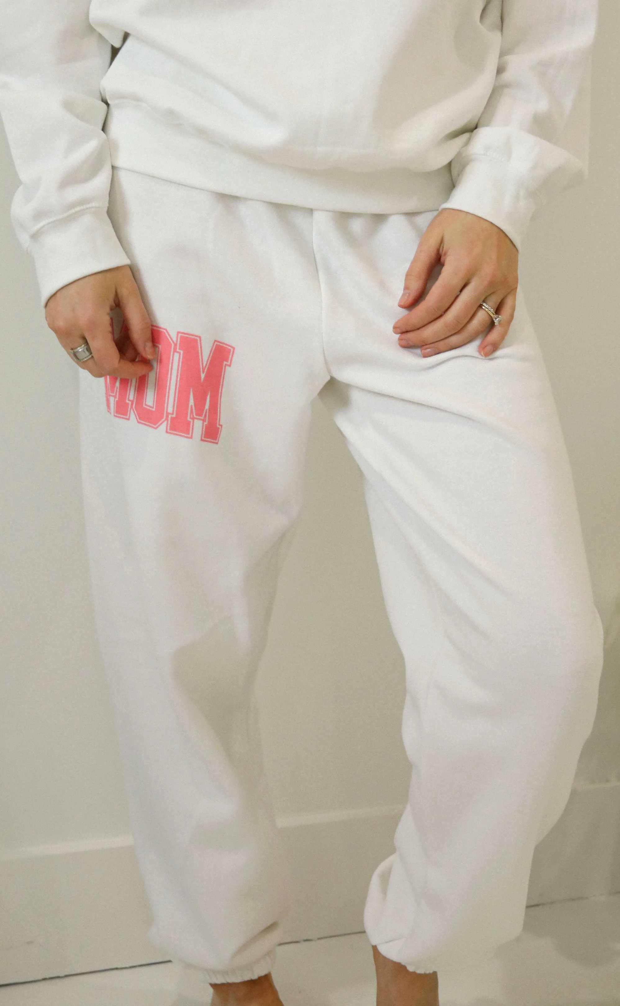 friday + saturday: classic mom sweatpants - pink sold by RIFFRAFF product image thumbnail 2