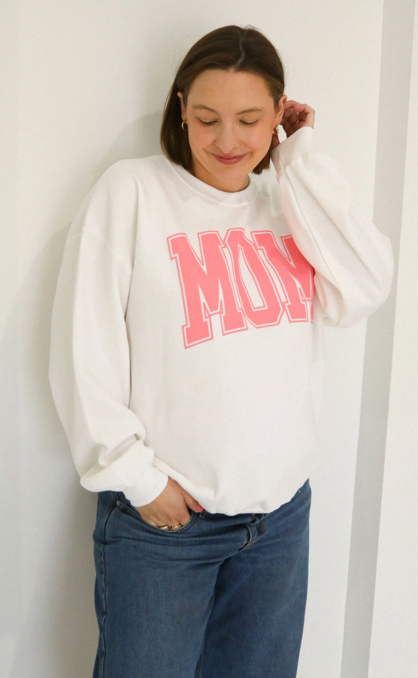 friday + saturday: classic mom sweatshirt -  pink sold by RIFFRAFF product image thumbnail 5