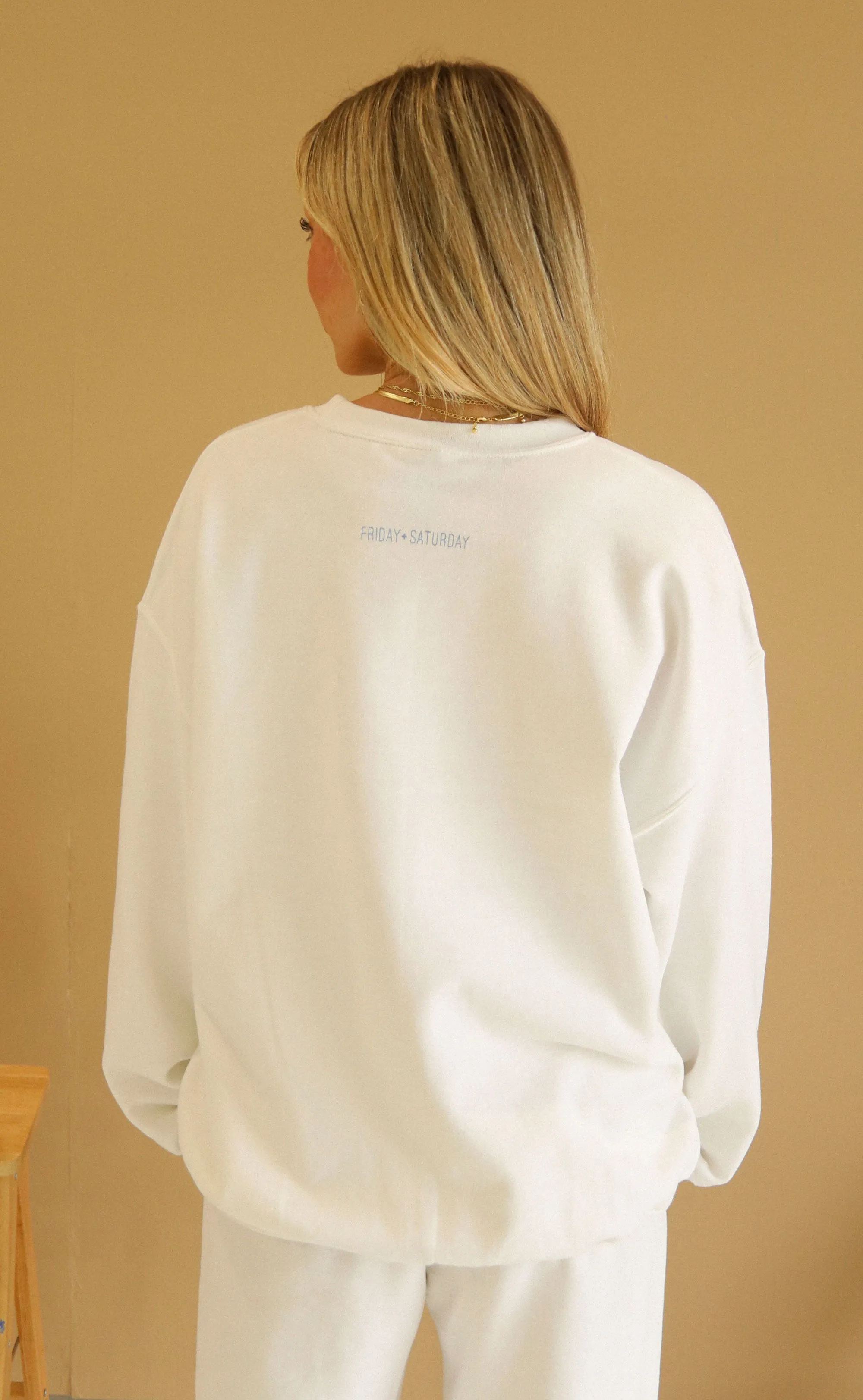 friday + saturday: classic mom sweatshirt - blue sold by RIFFRAFF product image thumbnail 4