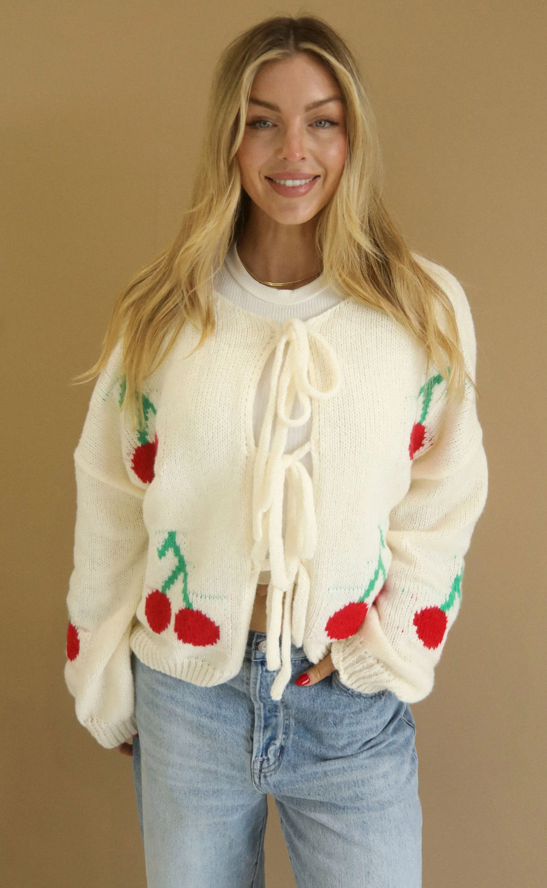 cherry on top cardigan sold by RIFFRAFF product image thumbnail 2