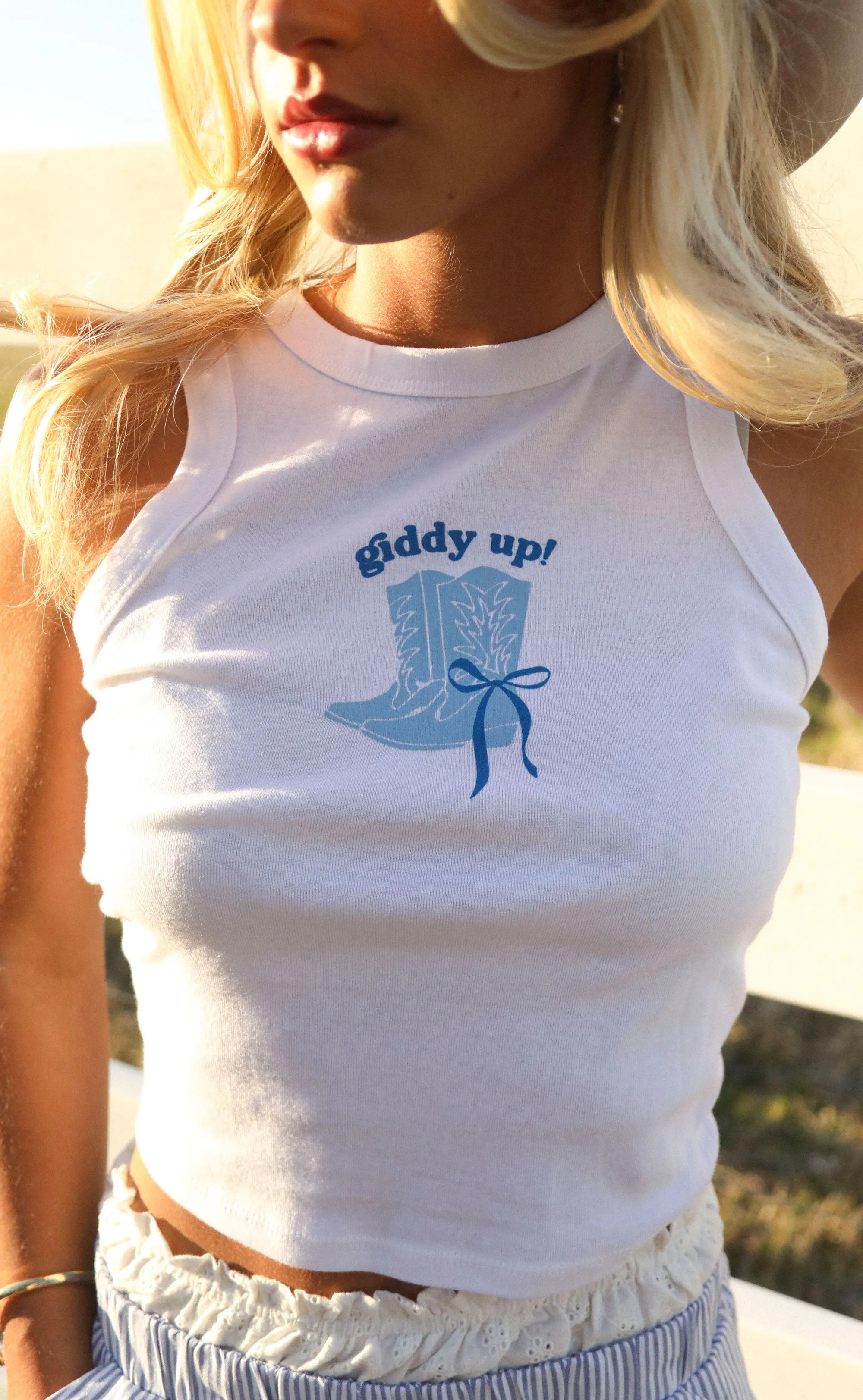 charlie southern: giddy up tank sold by RIFFRAFF