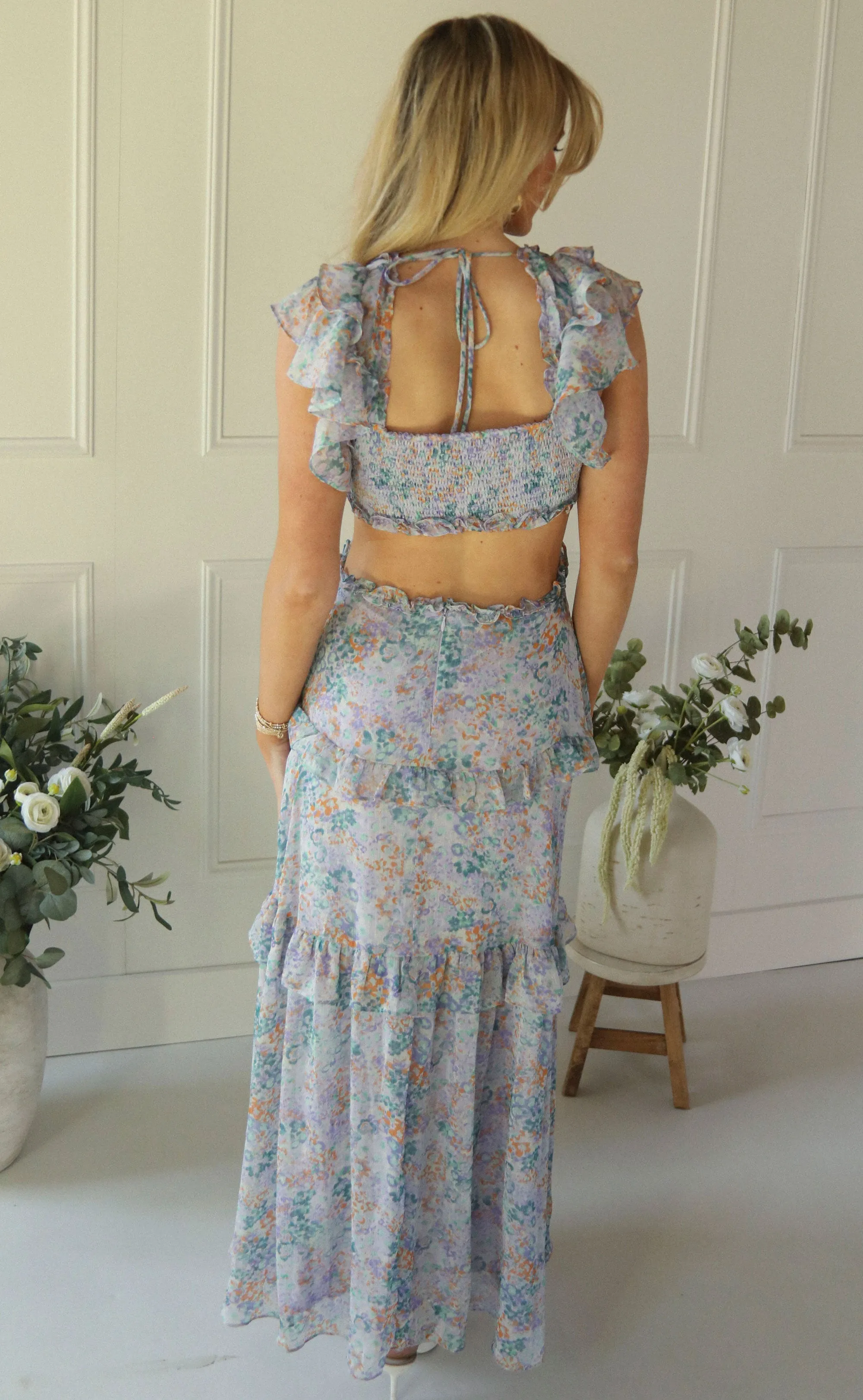 astr: mable dress - lilac green floral sold by RIFFRAFF product image thumbnail 3