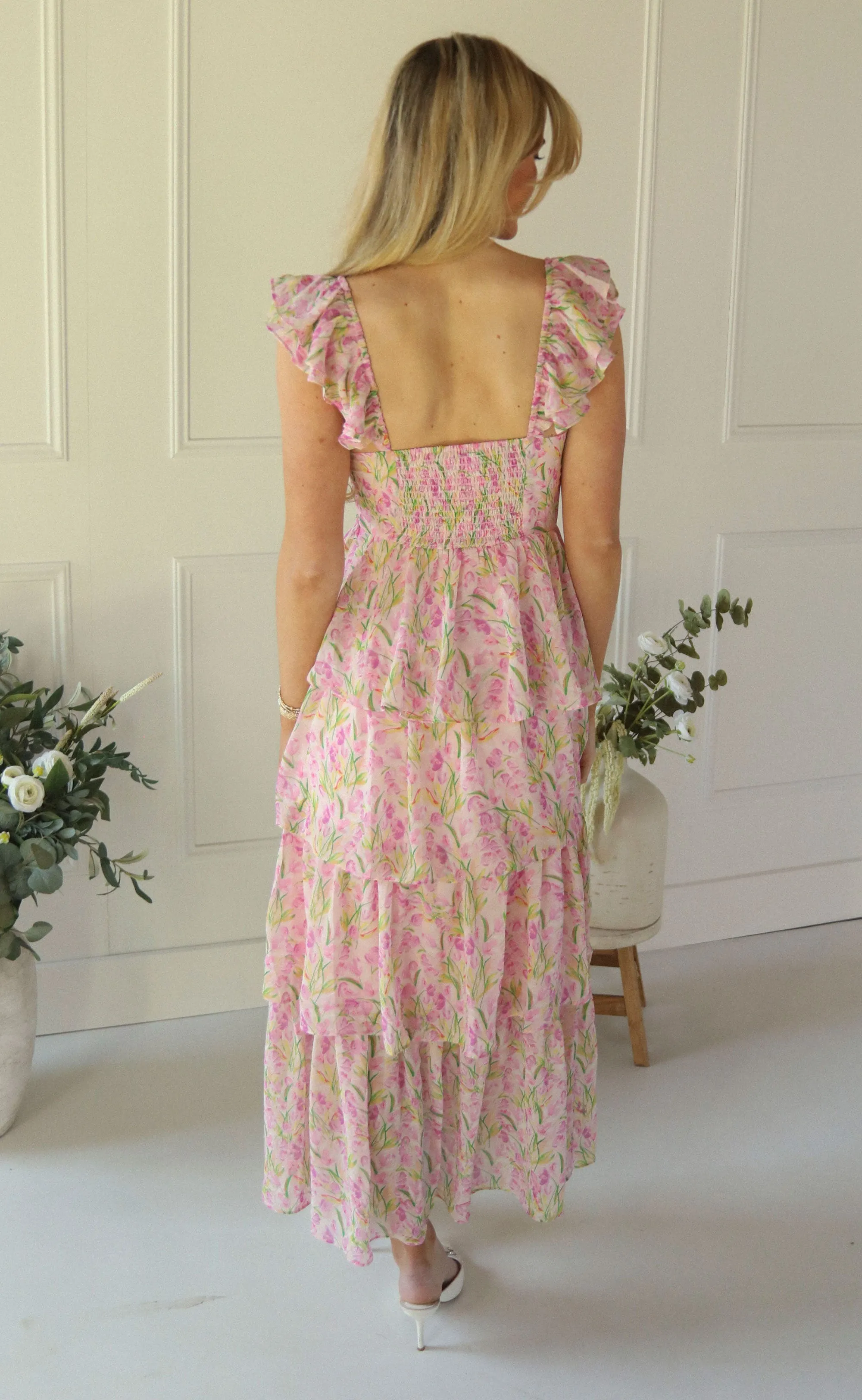astr: midsummer dress - pink floral sold by RIFFRAFF product image thumbnail 2