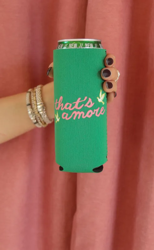 friday + saturday: that's amore koozie sold by RIFFRAFF