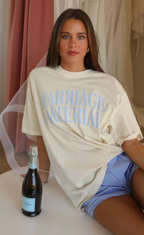 friday + saturday: marriage material tee sold by RIFFRAFF