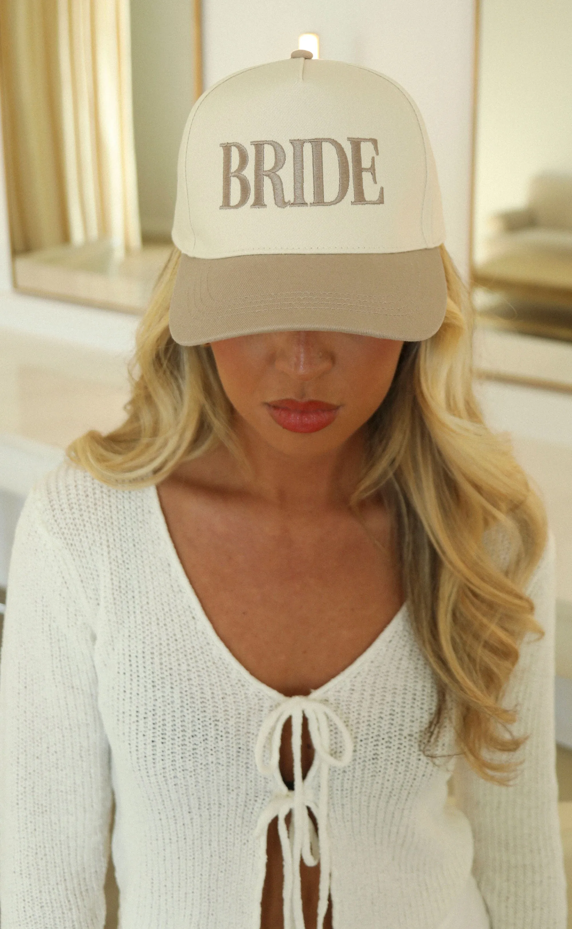 friday + saturday: bride trucker hat sold by RIFFRAFF