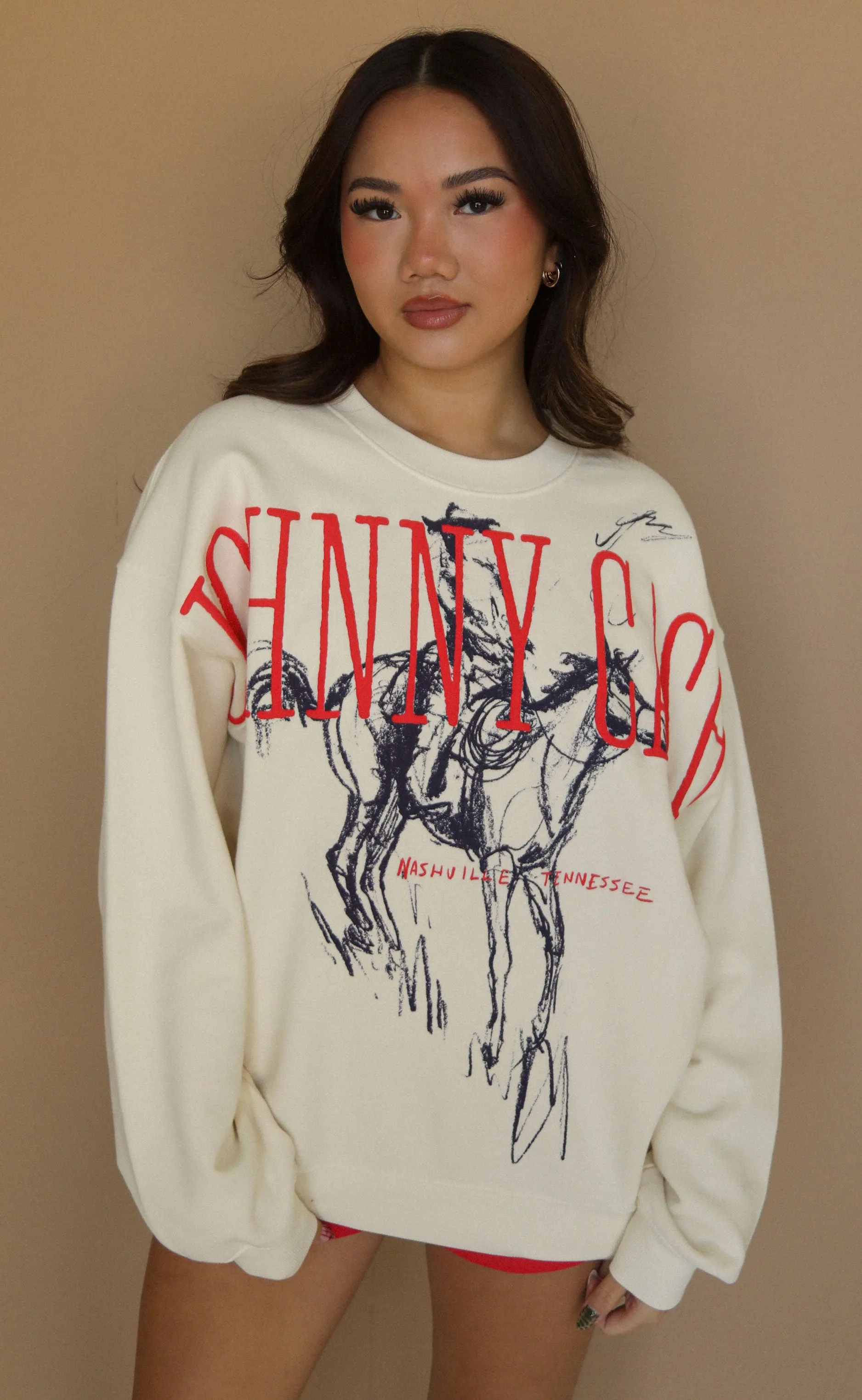 daydreamer: johnny cash wilderness boyfriend crew sold by RIFFRAFF product image thumbnail 2