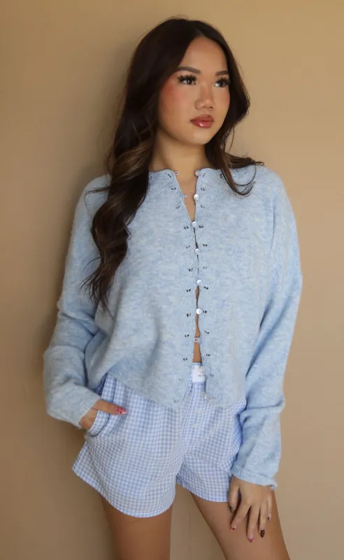 perfect in paisley cardigan - blue sold by RIFFRAFF