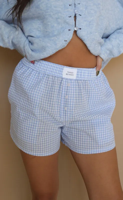 on my radar shorts - blue sold by RIFFRAFF