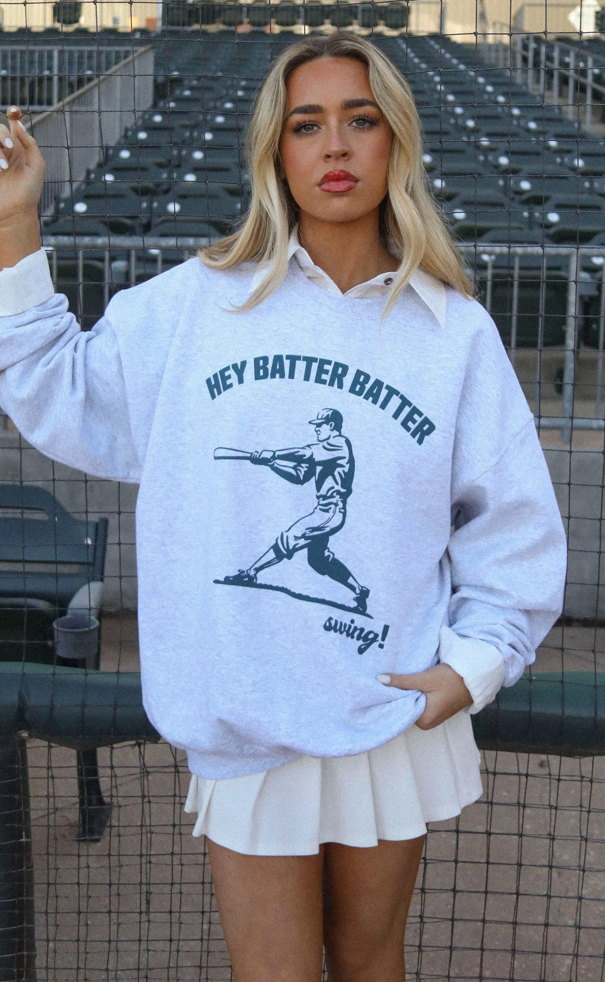charlie southern: batter batter sweatshirt sold by RIFFRAFF product image thumbnail 5