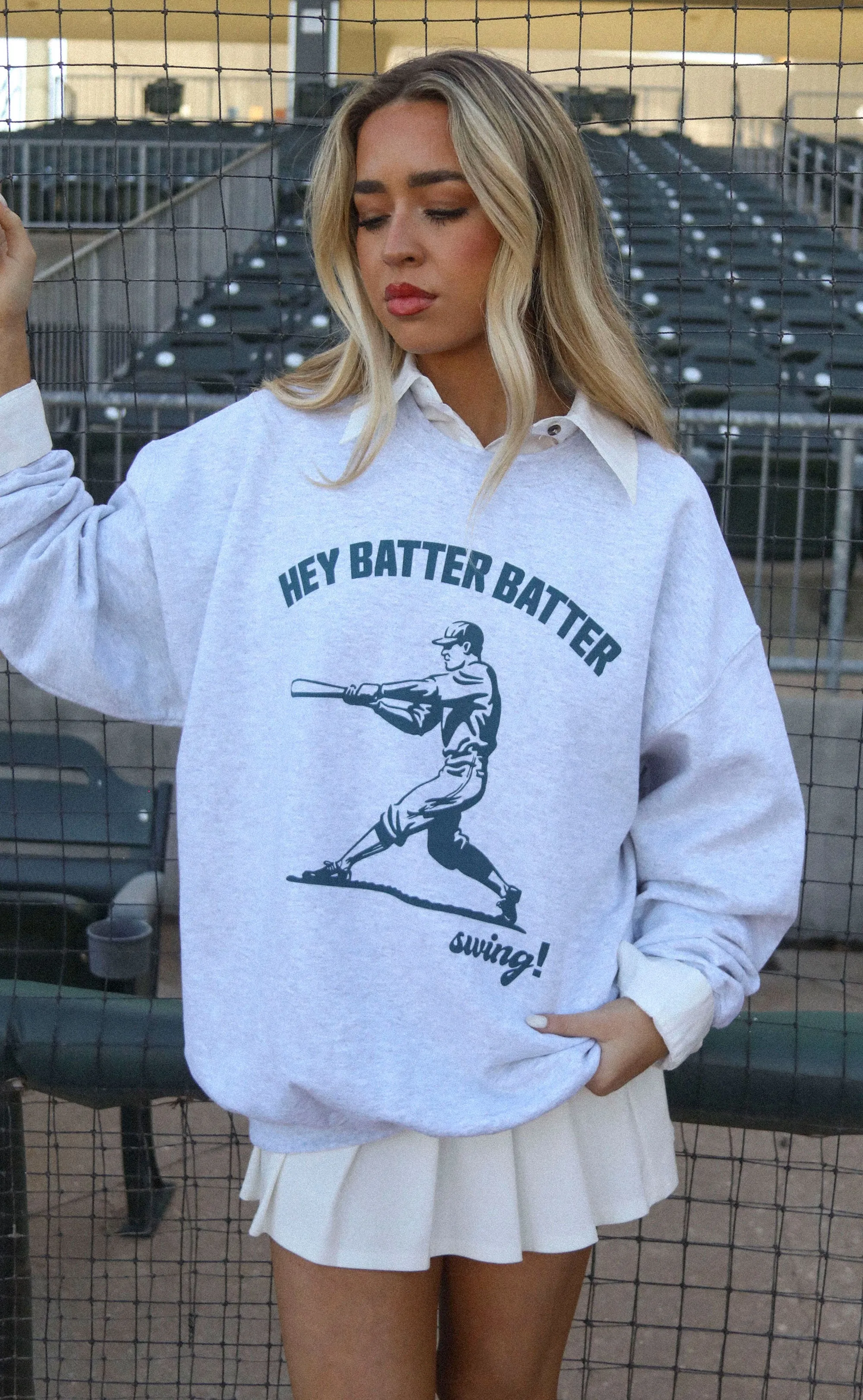 charlie southern: batter batter sweatshirt sold by RIFFRAFF product image thumbnail 4