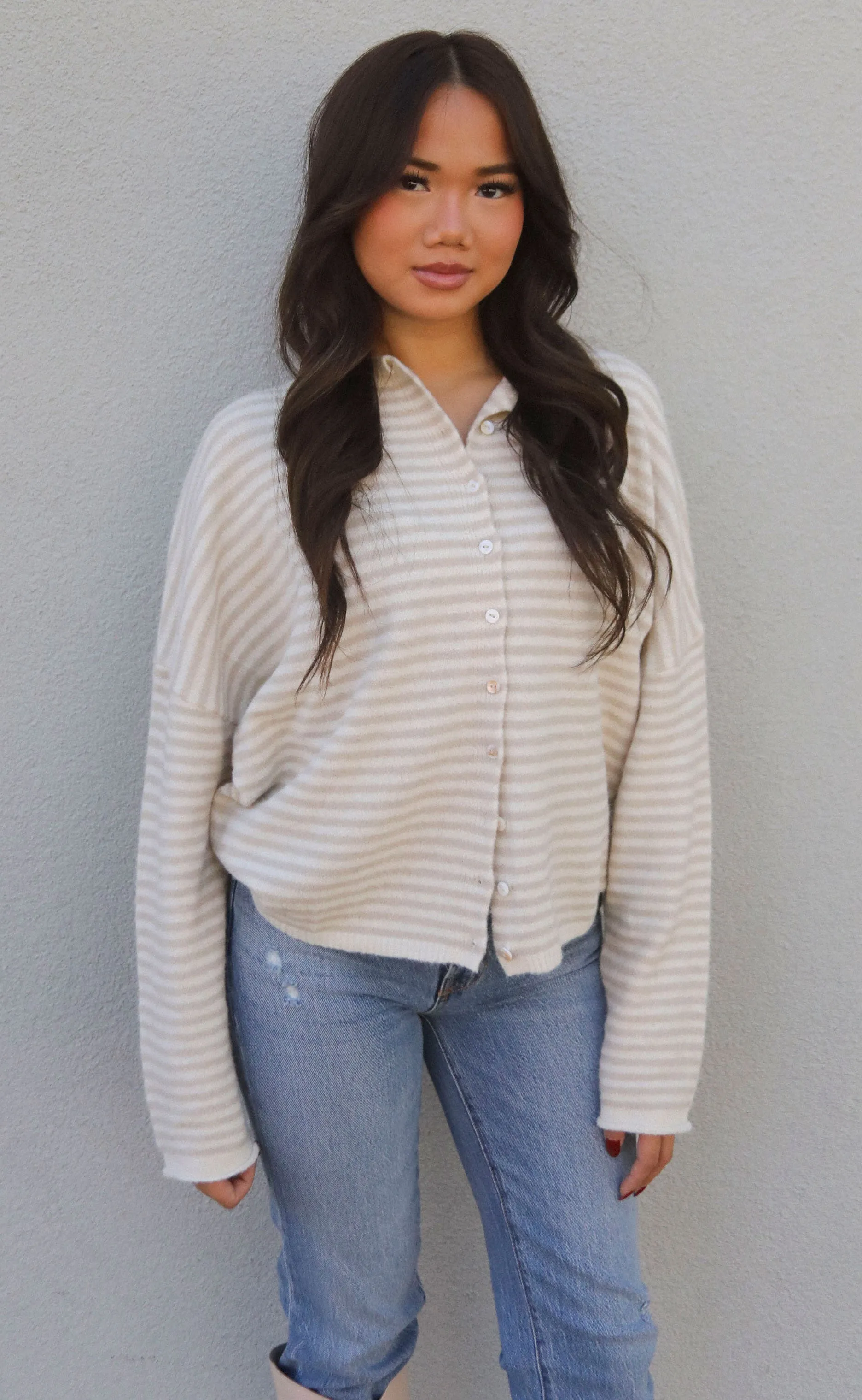 beat of your heart cardigan - cream/natural sold by RIFFRAFF