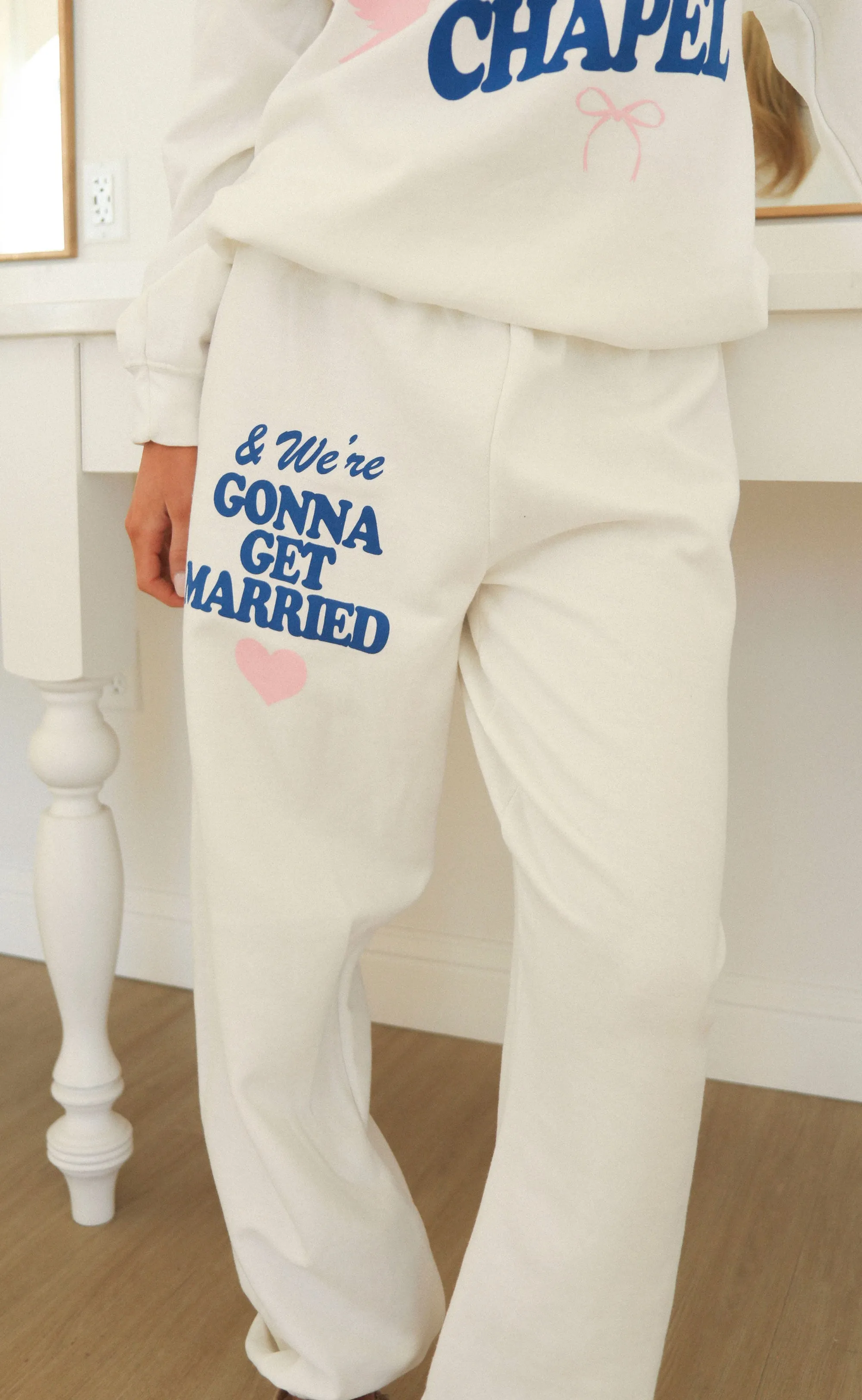 friday + saturday: gonna get married sweatpants sold by RIFFRAFF product image thumbnail 4