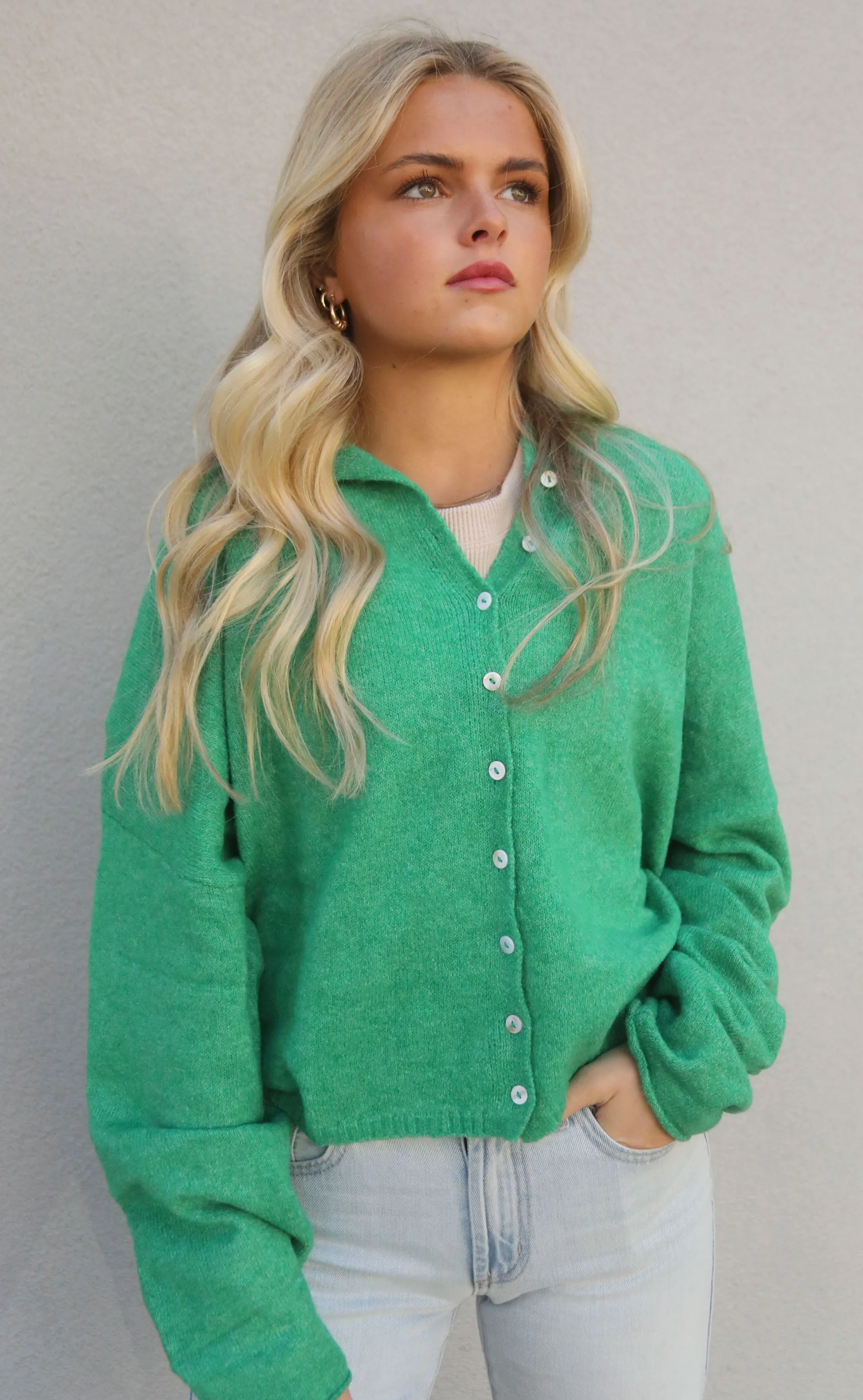 beat of your heart cardigan - green sold by RIFFRAFF product image thumbnail 2