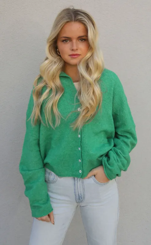 beat of your heart cardigan - green sold by RIFFRAFF
