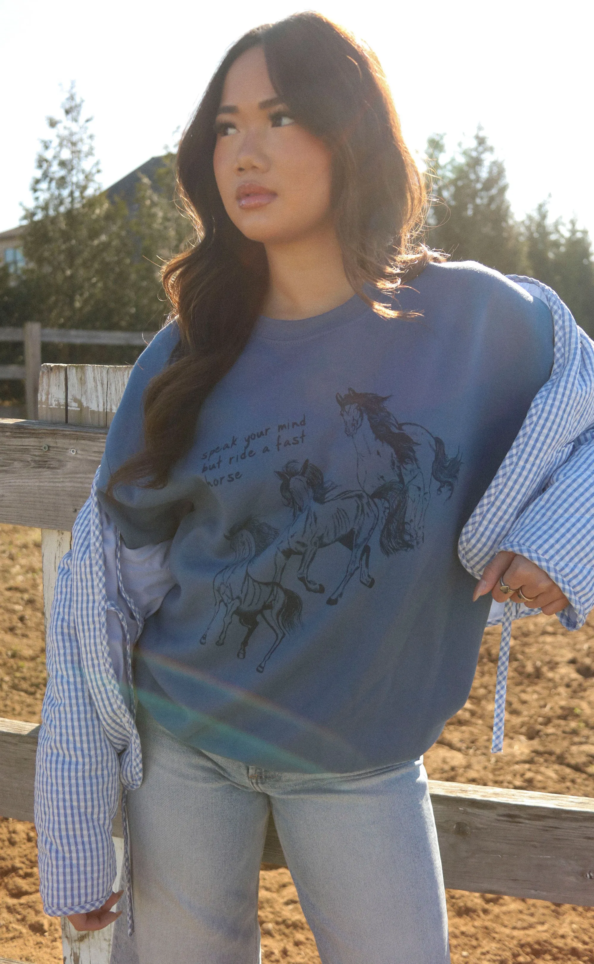 charlie southern: ride a fast horse sweatshirt sold by RIFFRAFF product image thumbnail 3