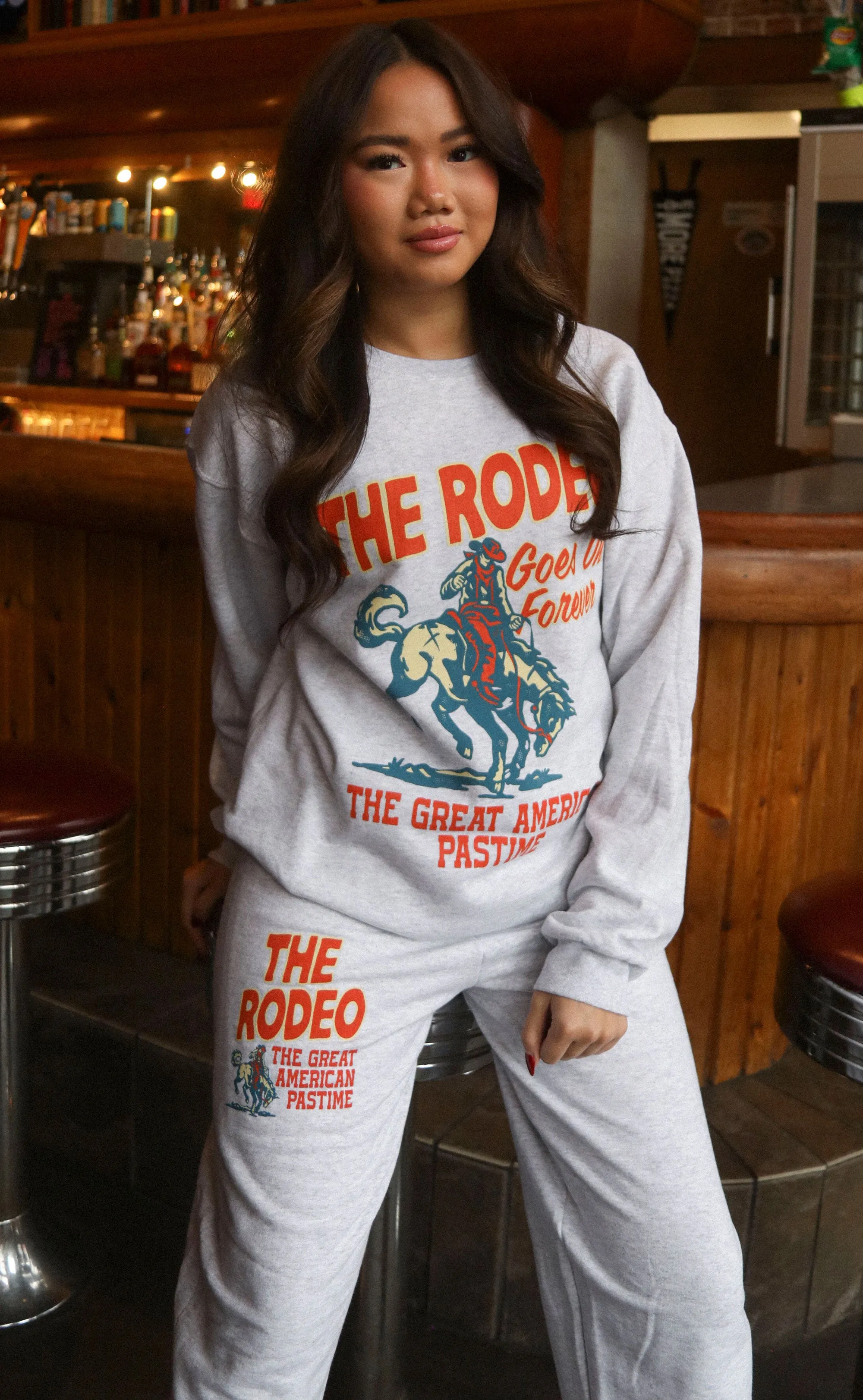 charlie southern: rodeo forever sweatshirt - grey sold by RIFFRAFF product image thumbnail 4