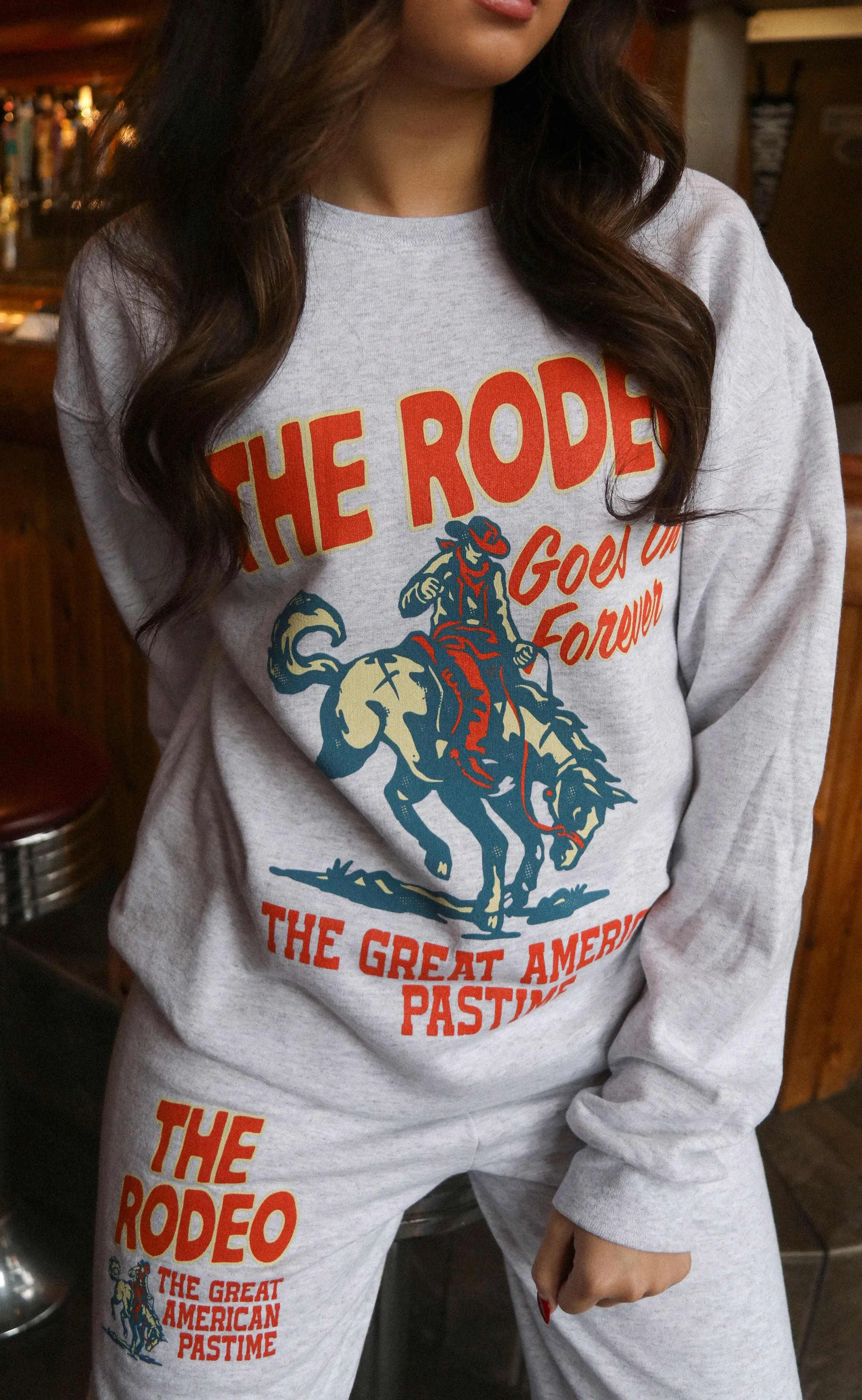charlie southern: rodeo forever sweatshirt - grey sold by RIFFRAFF product image thumbnail 2