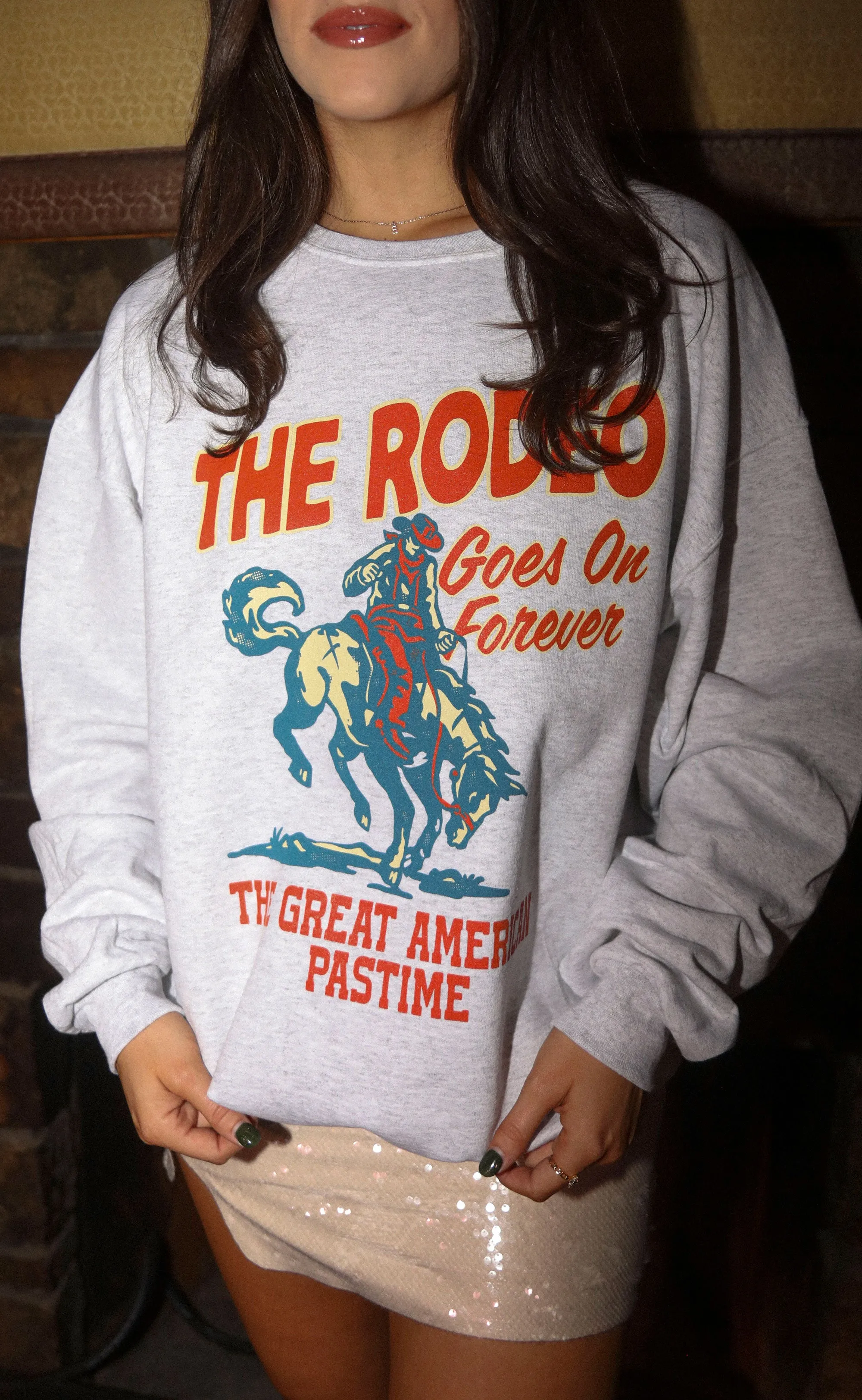 charlie southern: rodeo forever sweatshirt - grey sold by RIFFRAFF product image thumbnail 5