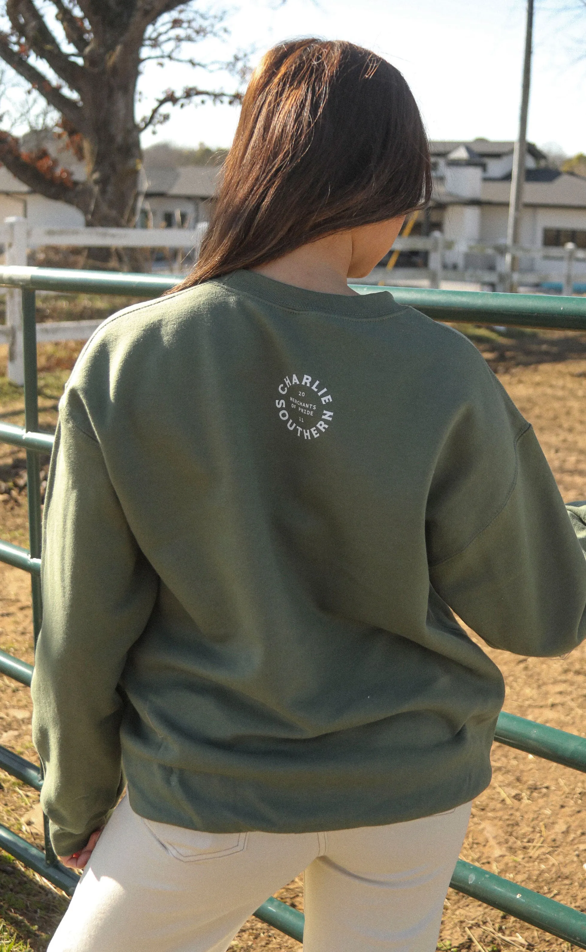 charlie southern: arkansas bow sweatshirt - green sold by RIFFRAFF product image thumbnail 4