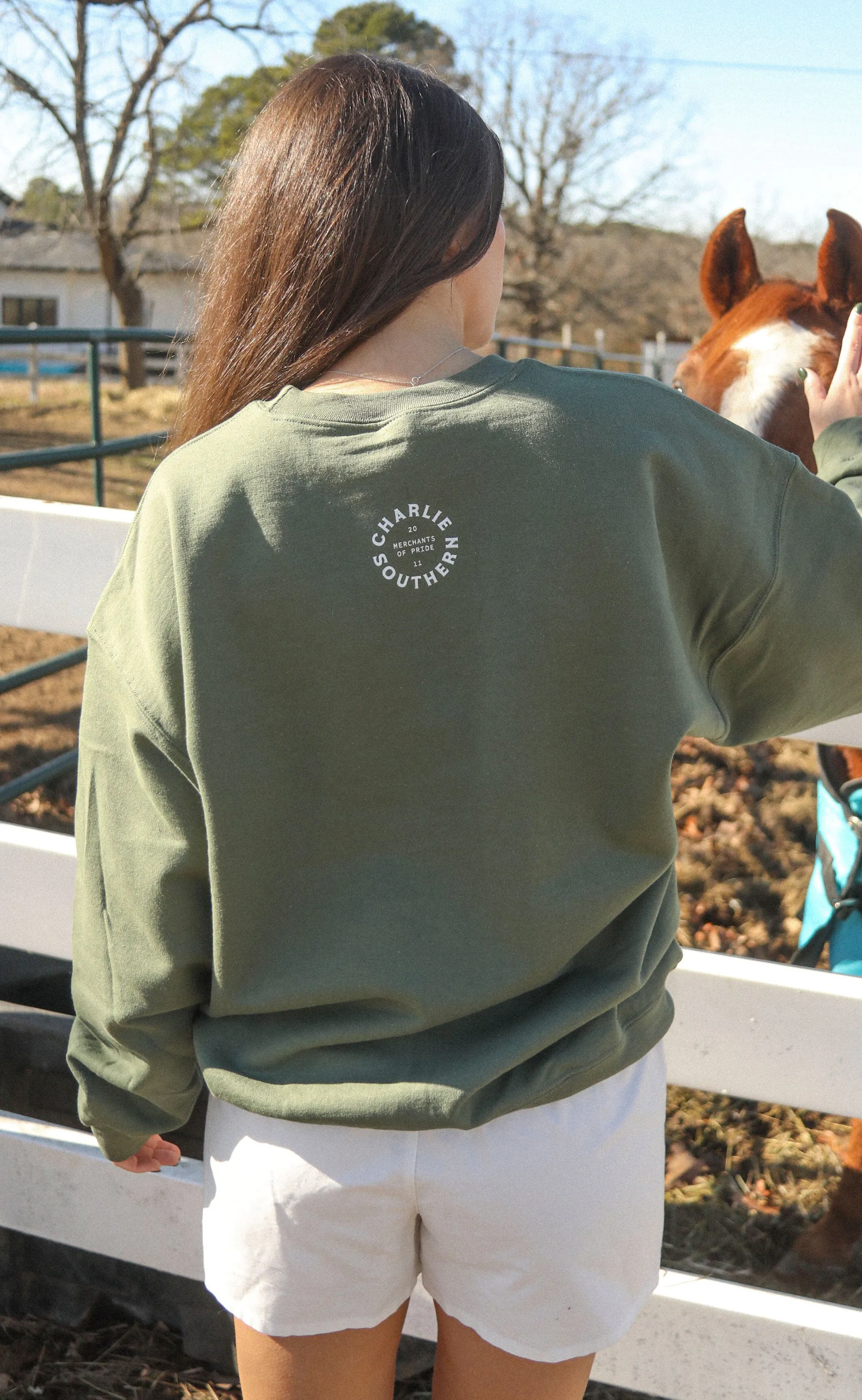 charlie southern: texas bow sweatshirt - green sold by RIFFRAFF product image thumbnail 5