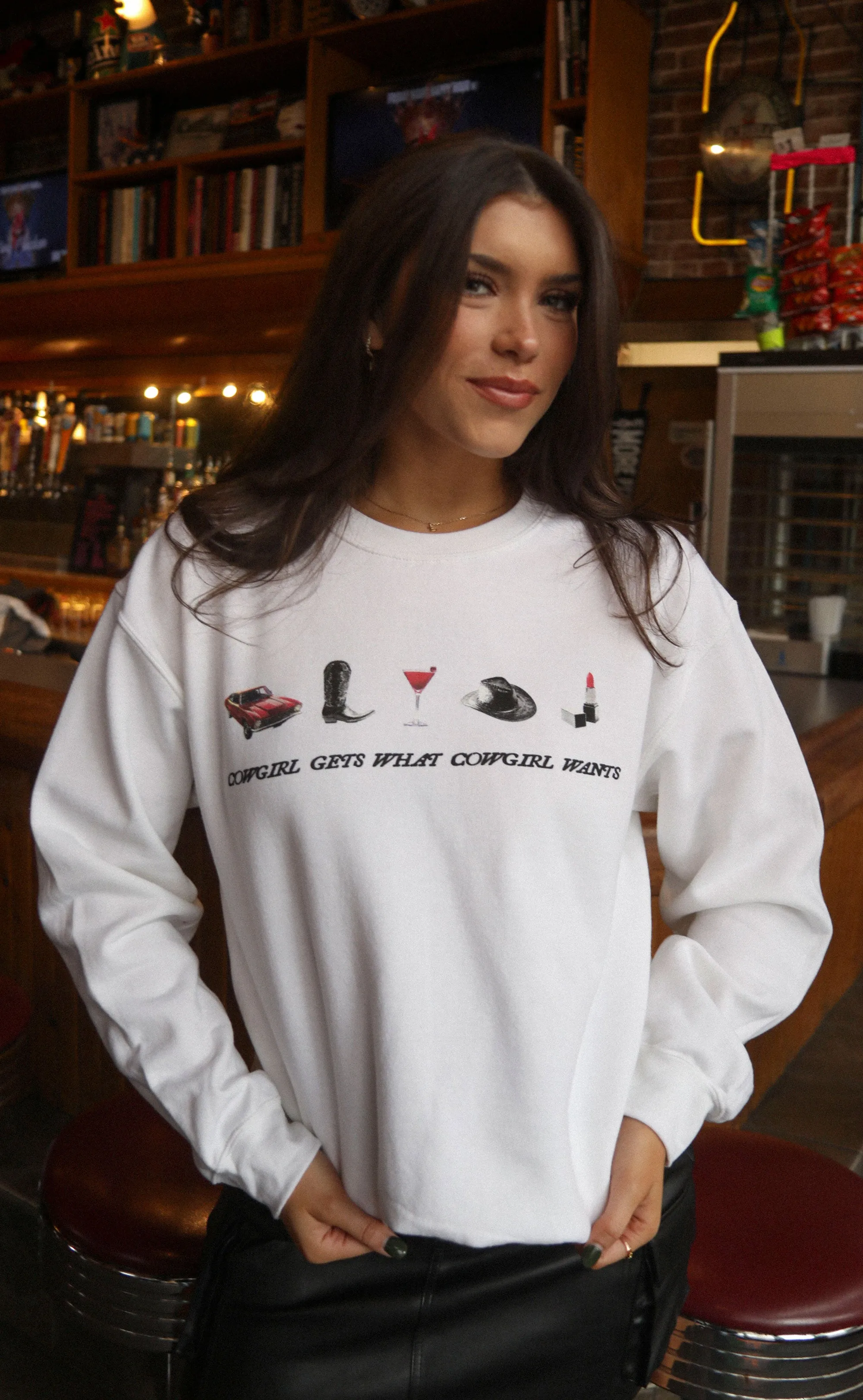 charlie southern: what cowgirl wants sweatshirt sold by RIFFRAFF product image thumbnail 2