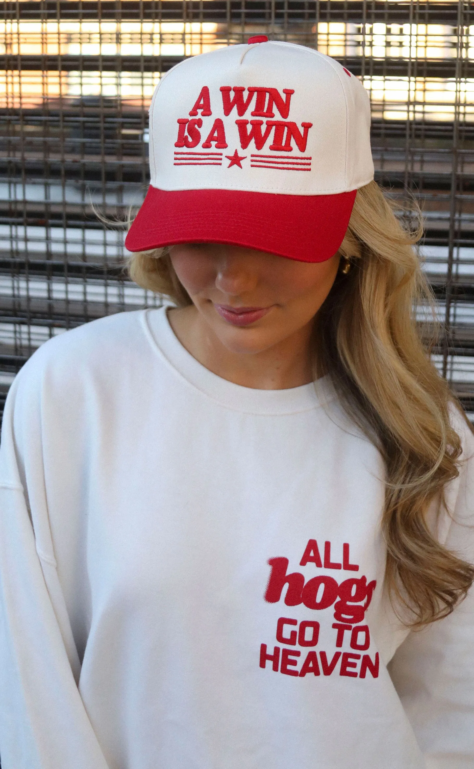 charlie southern: win is a win trucker hat sold by RIFFRAFF