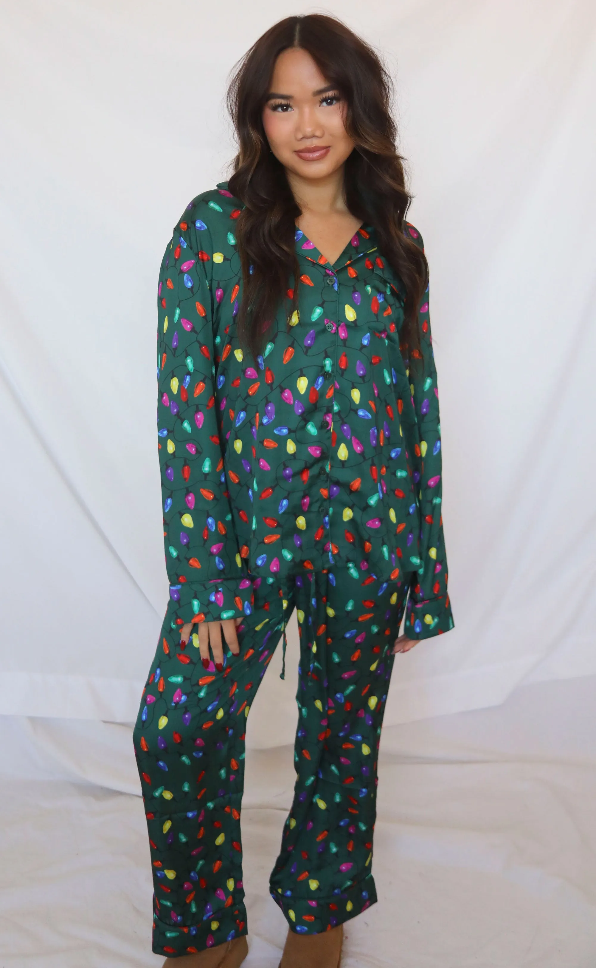 show me your mumu: classic pj set - festive lights sold by RIFFRAFF