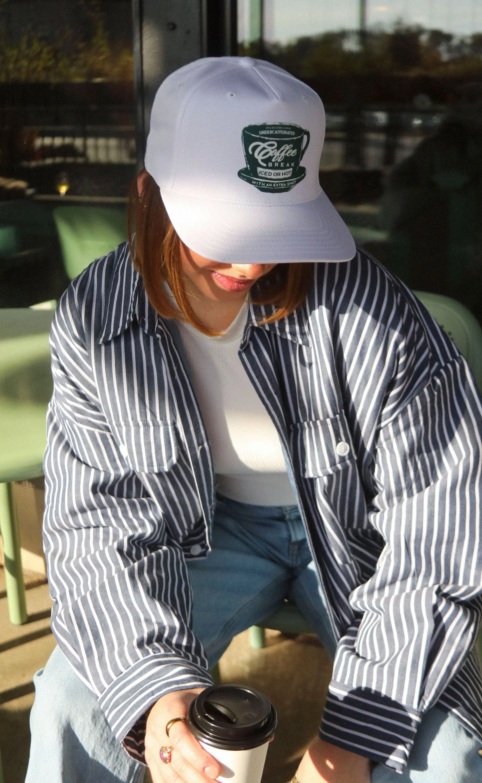 friday + saturday: coffee break trucker hat sold by RIFFRAFF product image thumbnail 2