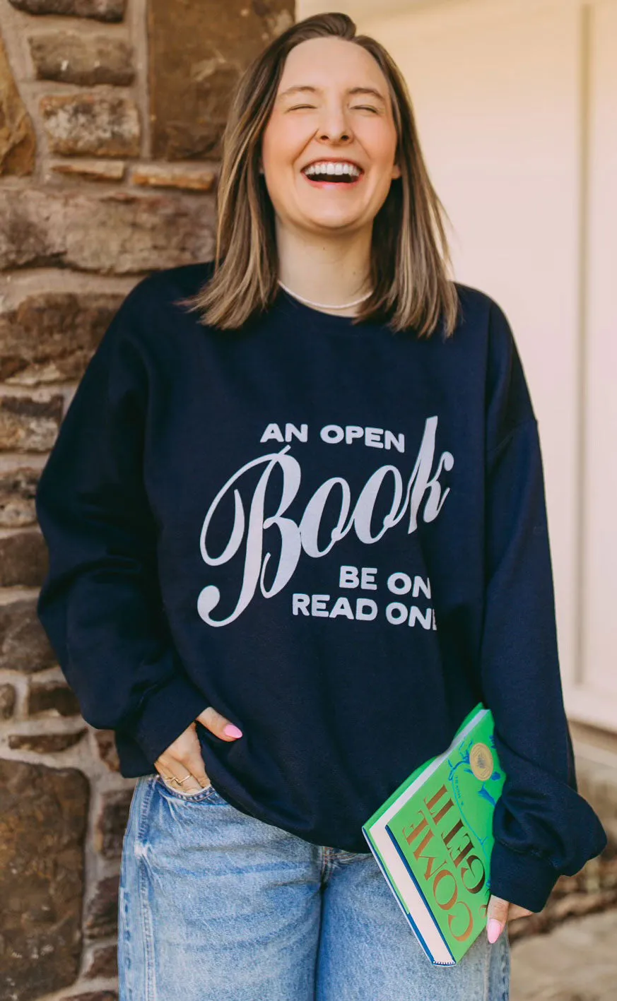 friday + saturday x jo johnson overby: open book sweatshirt sold by RIFFRAFF product image thumbnail 3