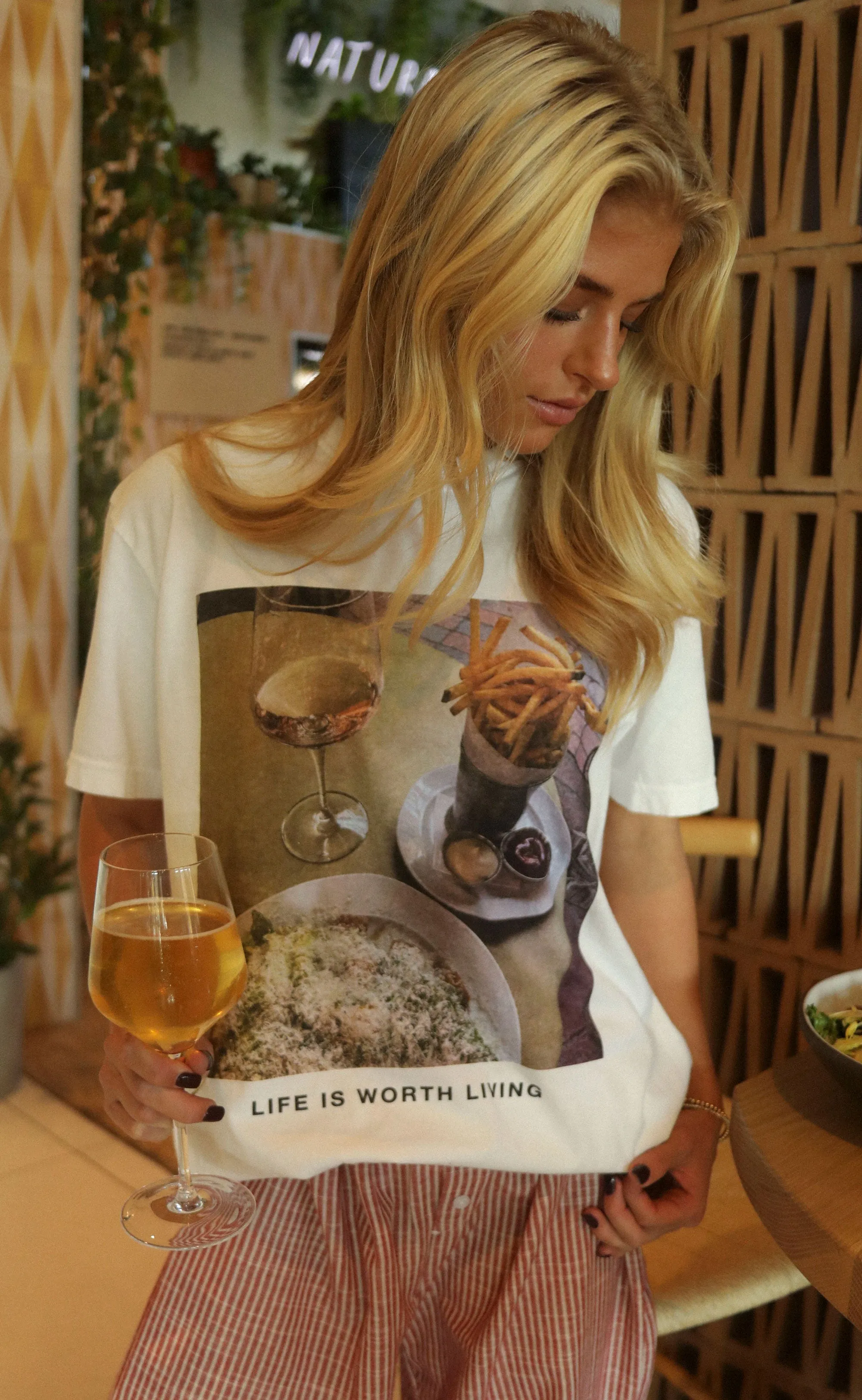 friday + saturday: life is worth living t shirt sold by RIFFRAFF