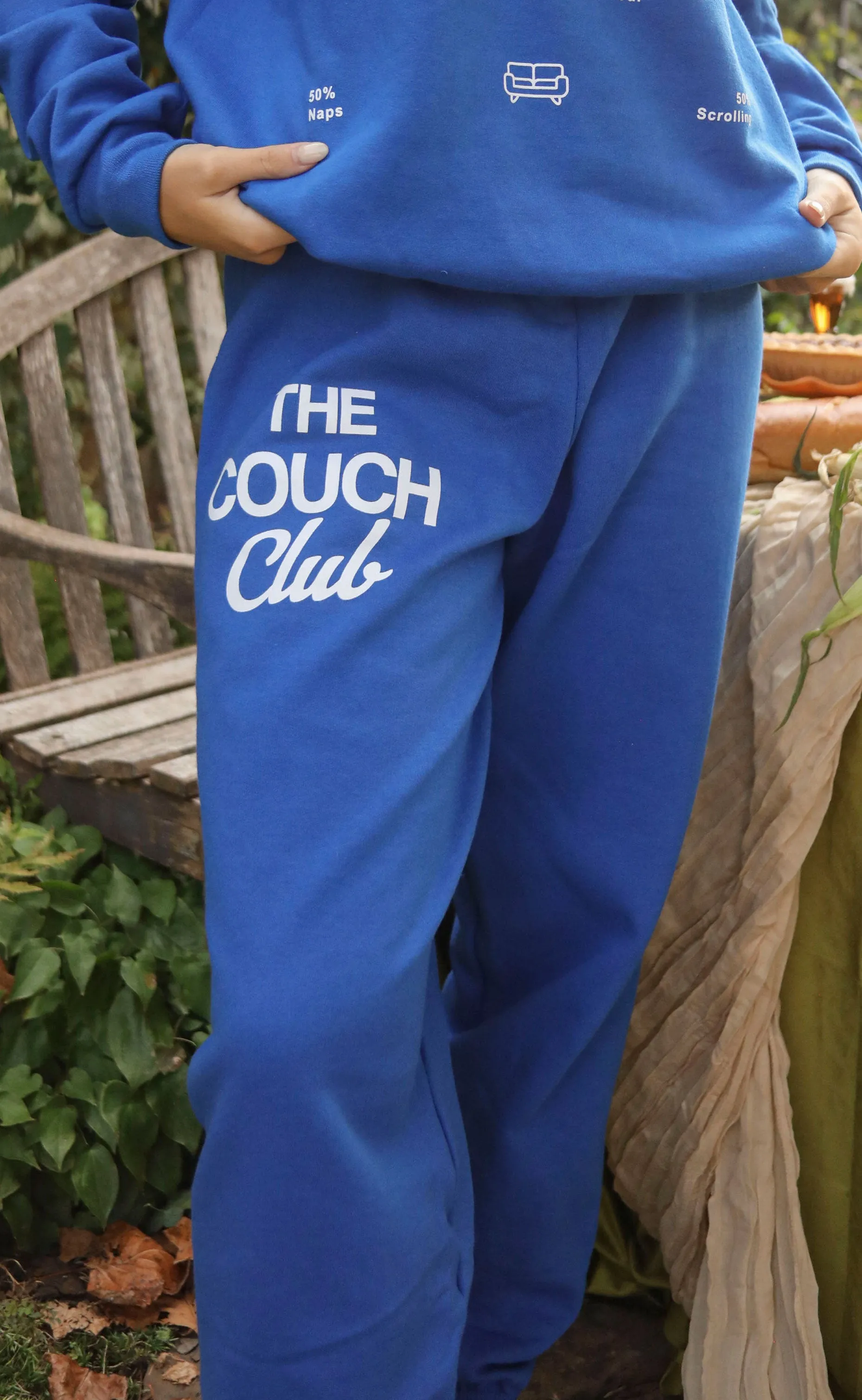 charlie southern: couch club sweatpants - royal sold by RIFFRAFF