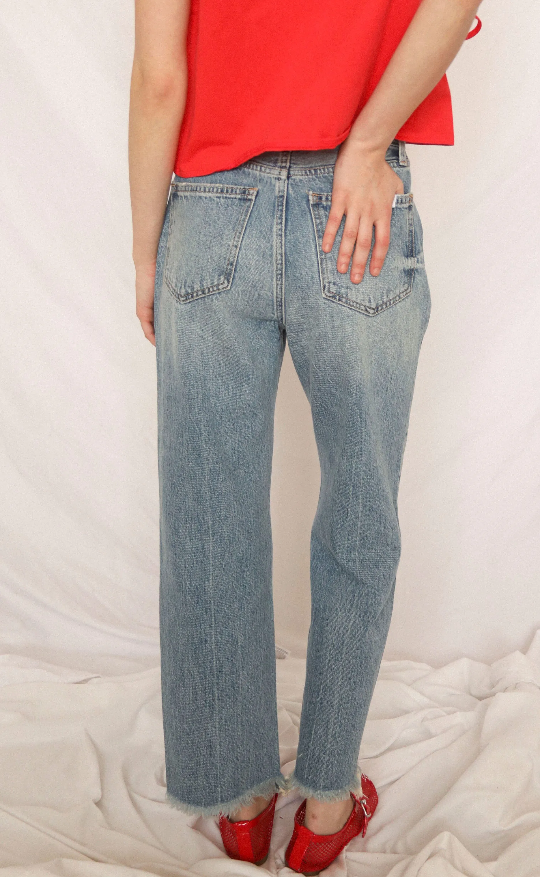 pistola: cassie crop super high rise straight - era vintage sold by RIFFRAFF product image thumbnail 3