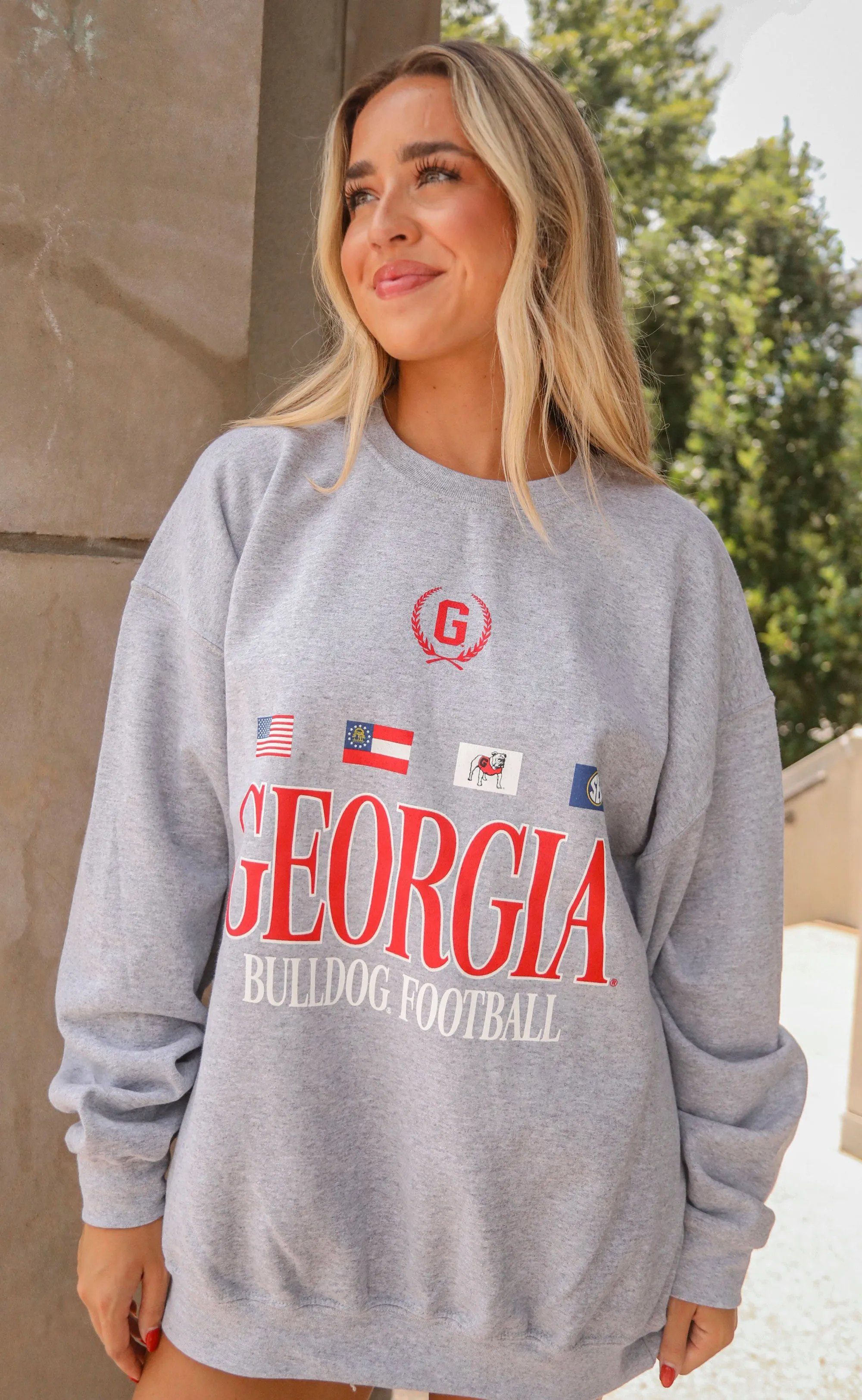 charlie southern: georgia flags sweatshirt sold by RIFFRAFF