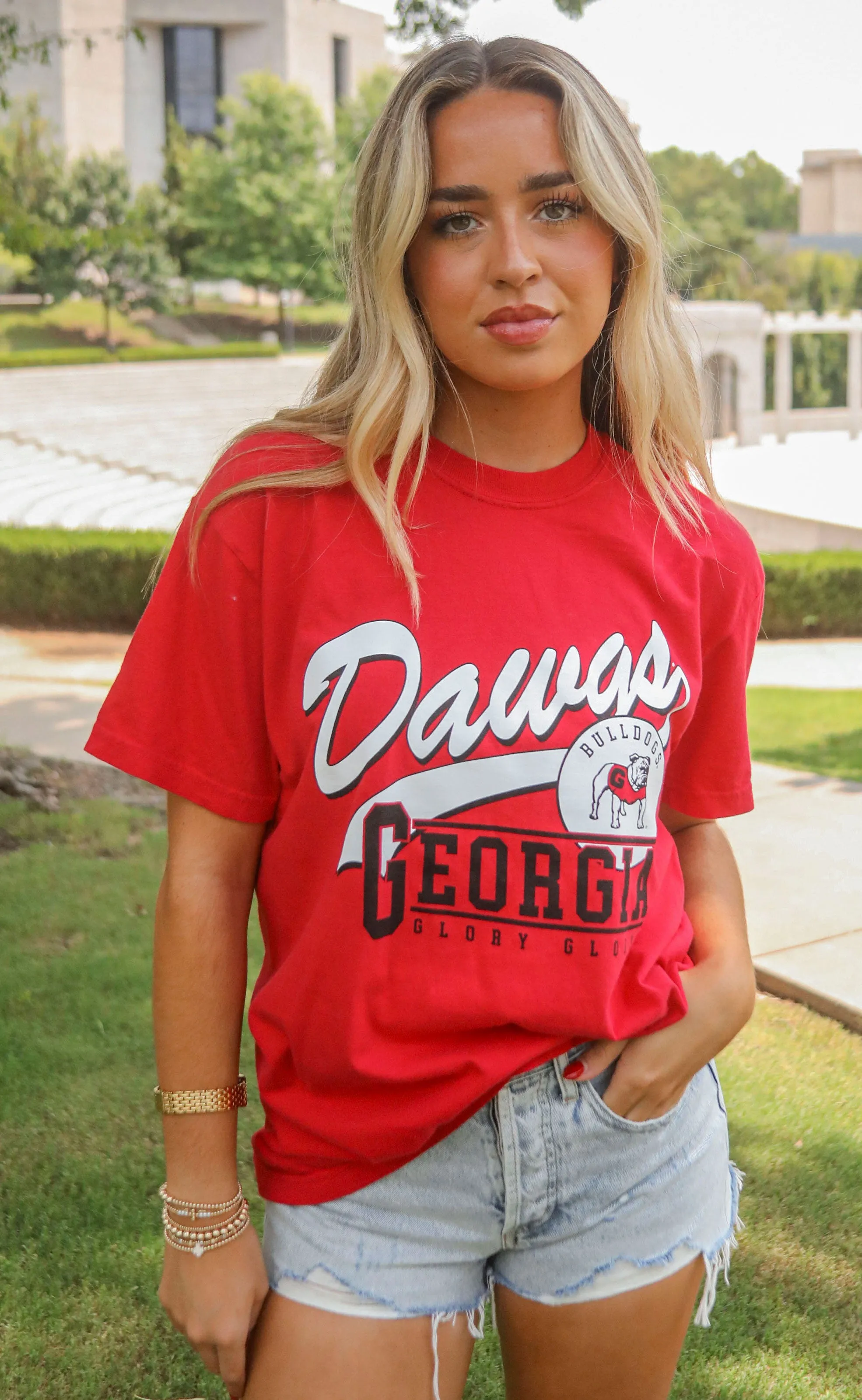 charlie southern: dawgs script t shirt sold by RIFFRAFF