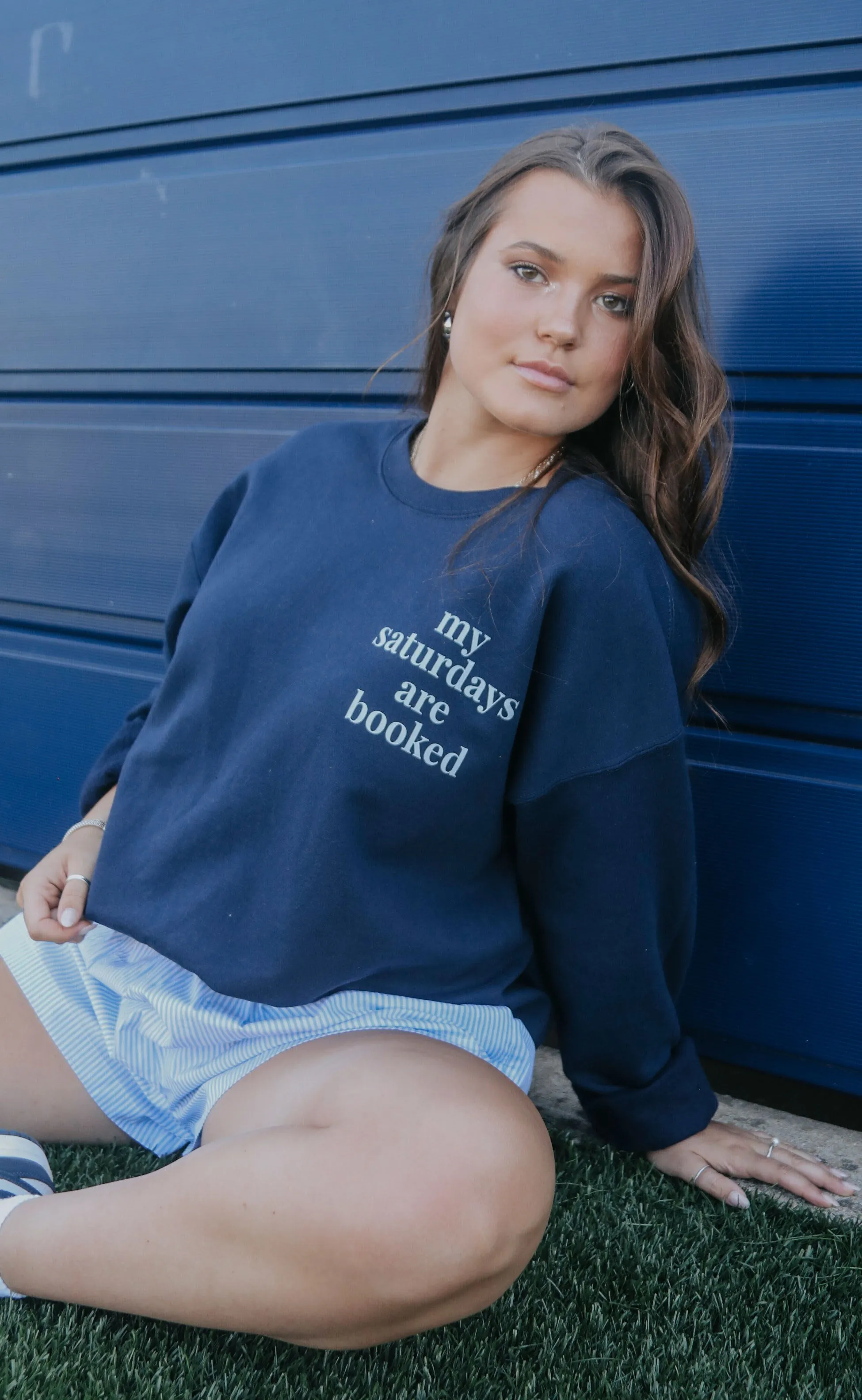charlie southern: saturday tailgating club sweatshirt - navy sold by RIFFRAFF product image thumbnail 4